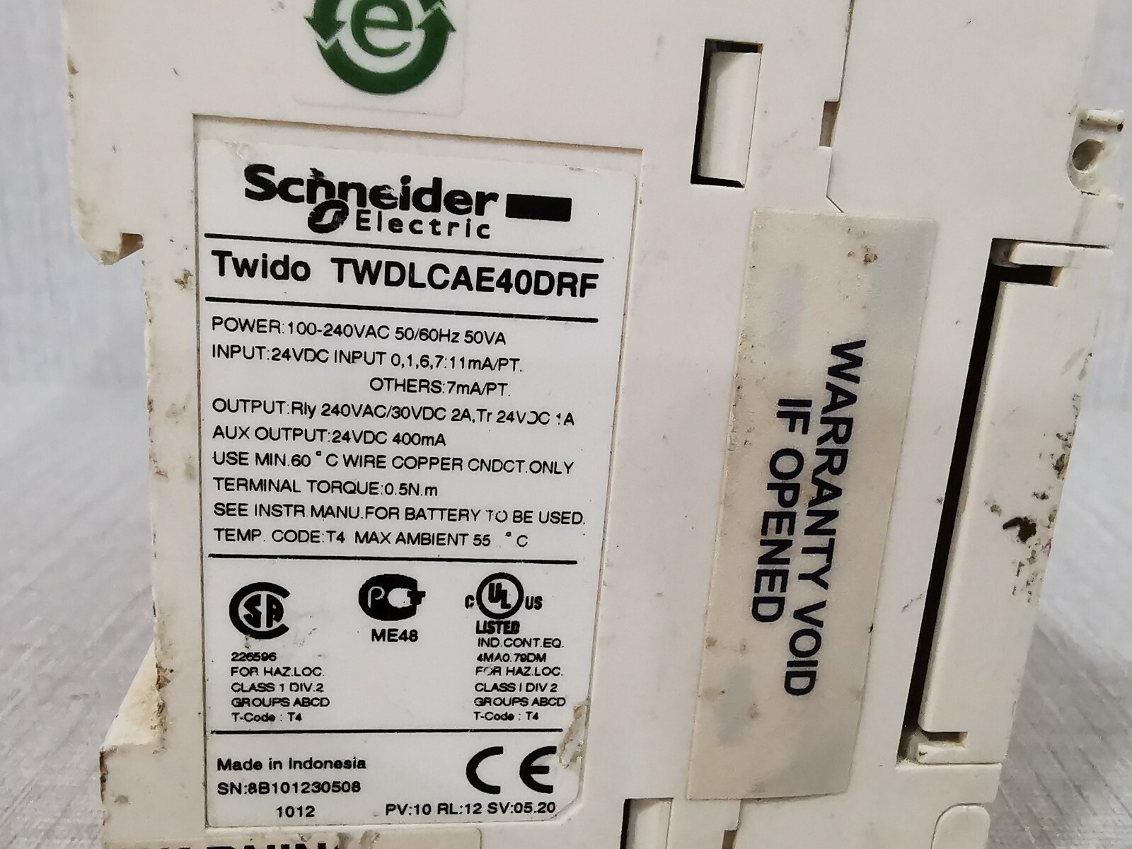 Schneider Electric TWDLCAE40DRF Schneider Electric Twido TWDLCAE40DRF Compact Base Controller 7