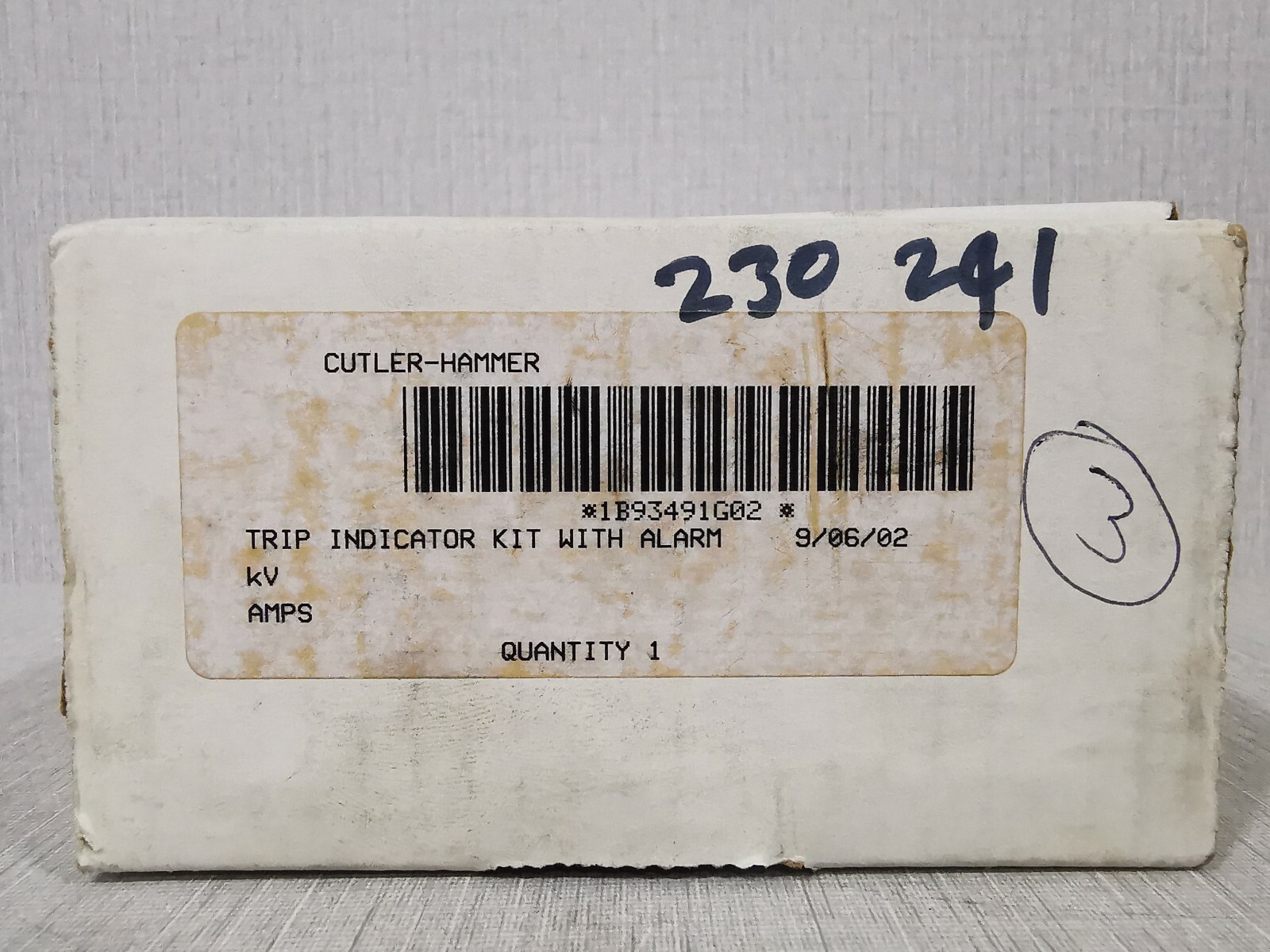 CUTLER HAMMER V3L-3296 CUTLER HAMMER V3L-3296 TRIP INDICATOR KIT WITH ALARM 4