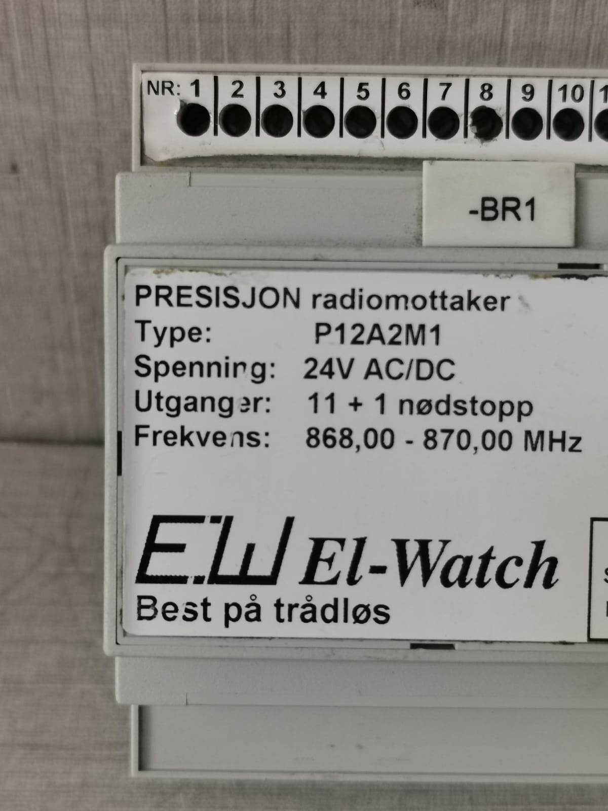 EL-Watch P12A2M1 EL-Watch PRESISJON RADIOMOTTAKER P12A2M1 24V AC/DC 2