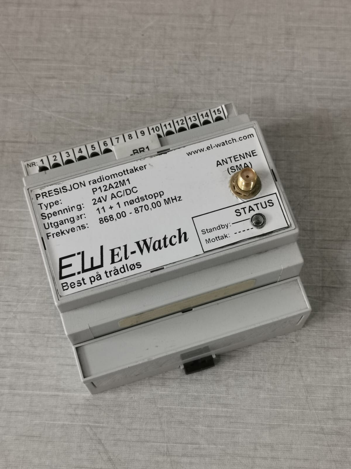EL-Watch P12A2M1 EL-Watch PRESISJON RADIOMOTTAKER P12A2M1 24V AC/DC 5