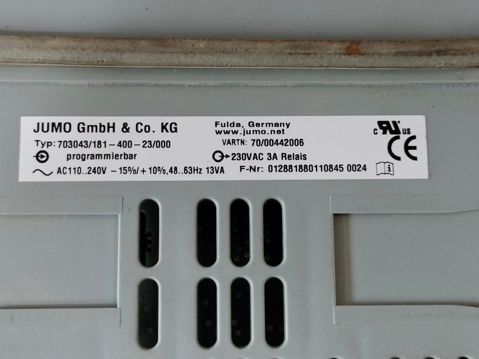 JUMO 703043/181-400-23/000 JUMO dTRON 308 Thermostat Compact Controller 703043/181-400-23/000 7