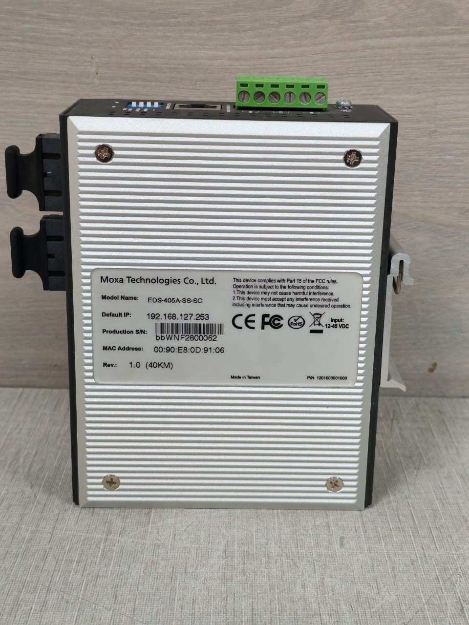 MOXA P/N 1201000001000 REV.1.0 MOXA EtherDevice Switch EDS-405A-SS-SC P/N 1201000001000 REV.1.0-W/O DATA CABLE 8