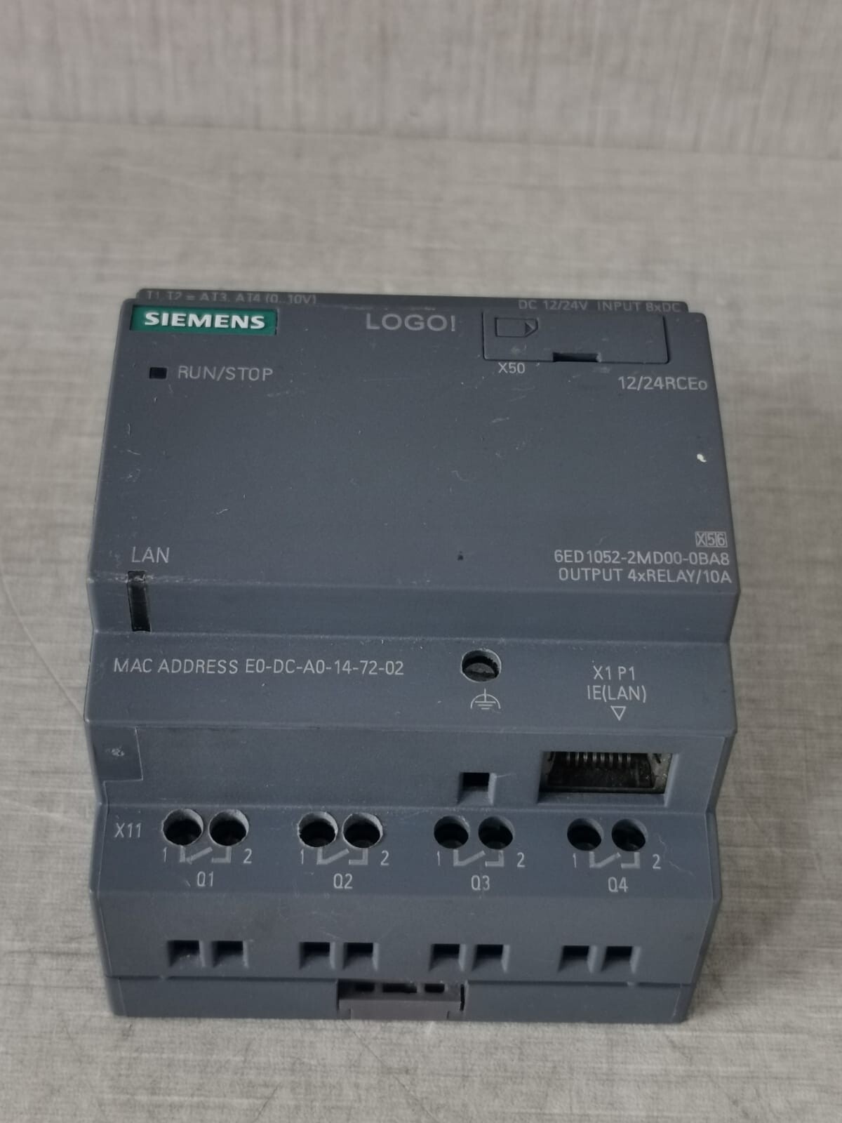Siemens 6ED1052-2MD00-0BA8 Siemens 6ED1052-2MD00-0BA8 OUTPUT 4xRELAY/10A 2