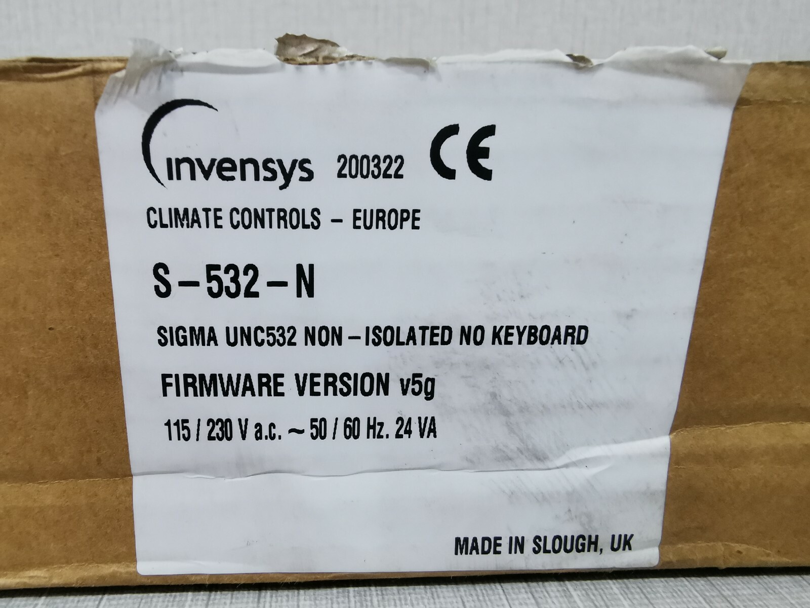 Invensys S-532-N INVENSYS S-532-N / UNC532 FIRM.VER v5g 115/230VAC 50/60Hz 24VA 4