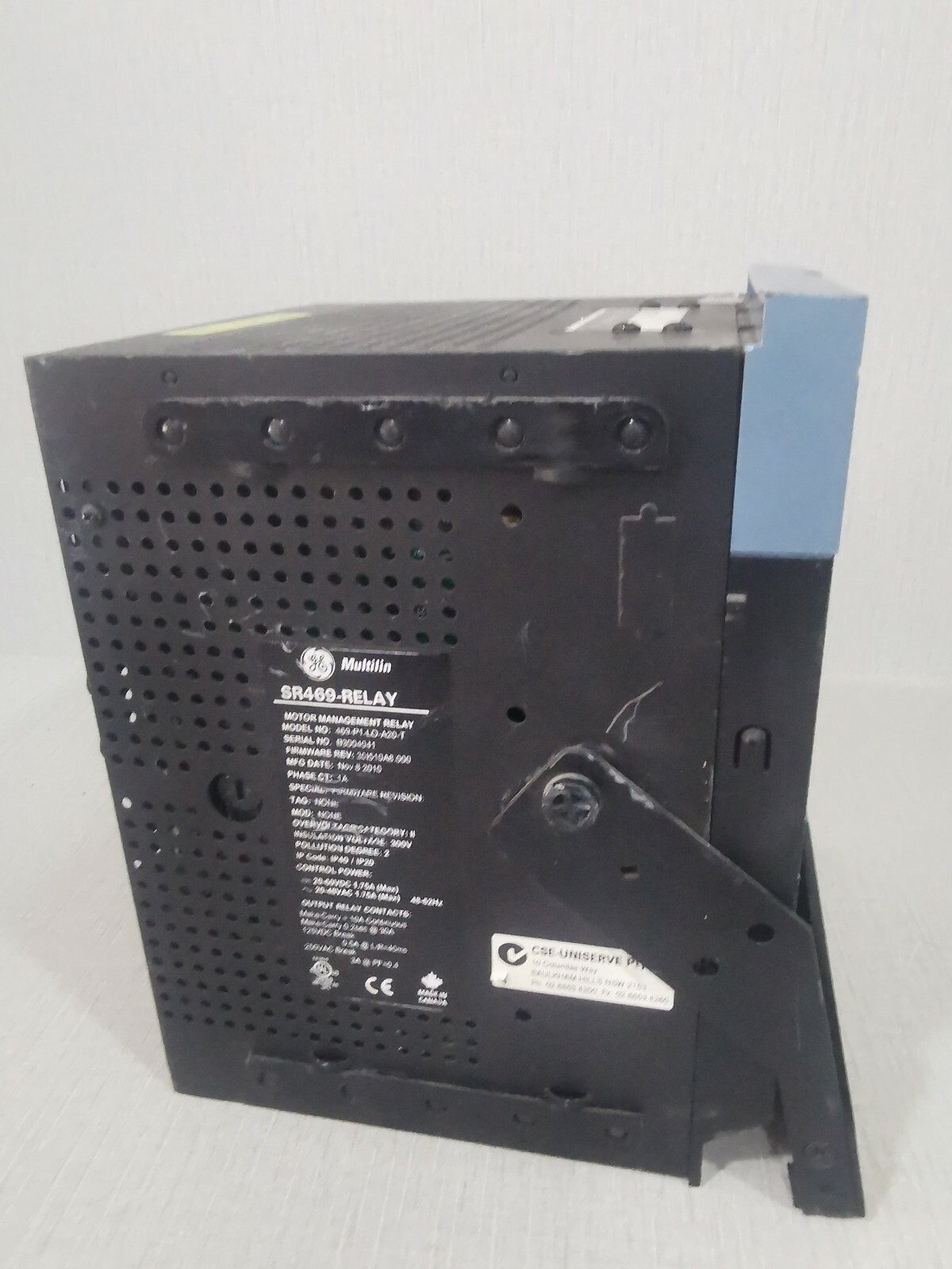 GE RELAY-469 GE MULTILIN SR469 MOTOR MANAGEMENT RELAY 469-P1-LO-A20-T 5
