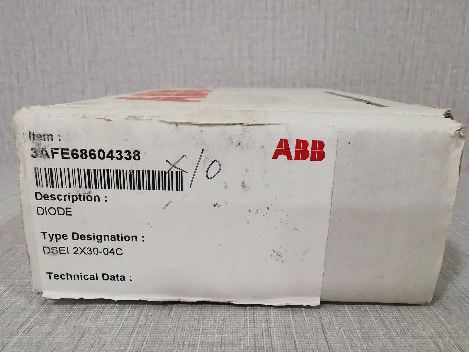 ABB 3AFE68604338 ABB DSEI 2X30-04C DIODE 3AFE68604338 7