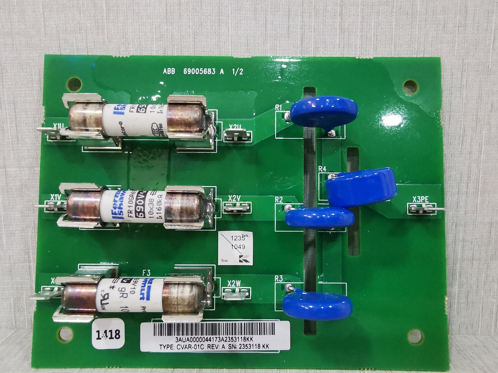 ABB 3AUA0000044173 ABB CVAR-01C REV A PROTECTION BOARD 3AUA0000044173 2