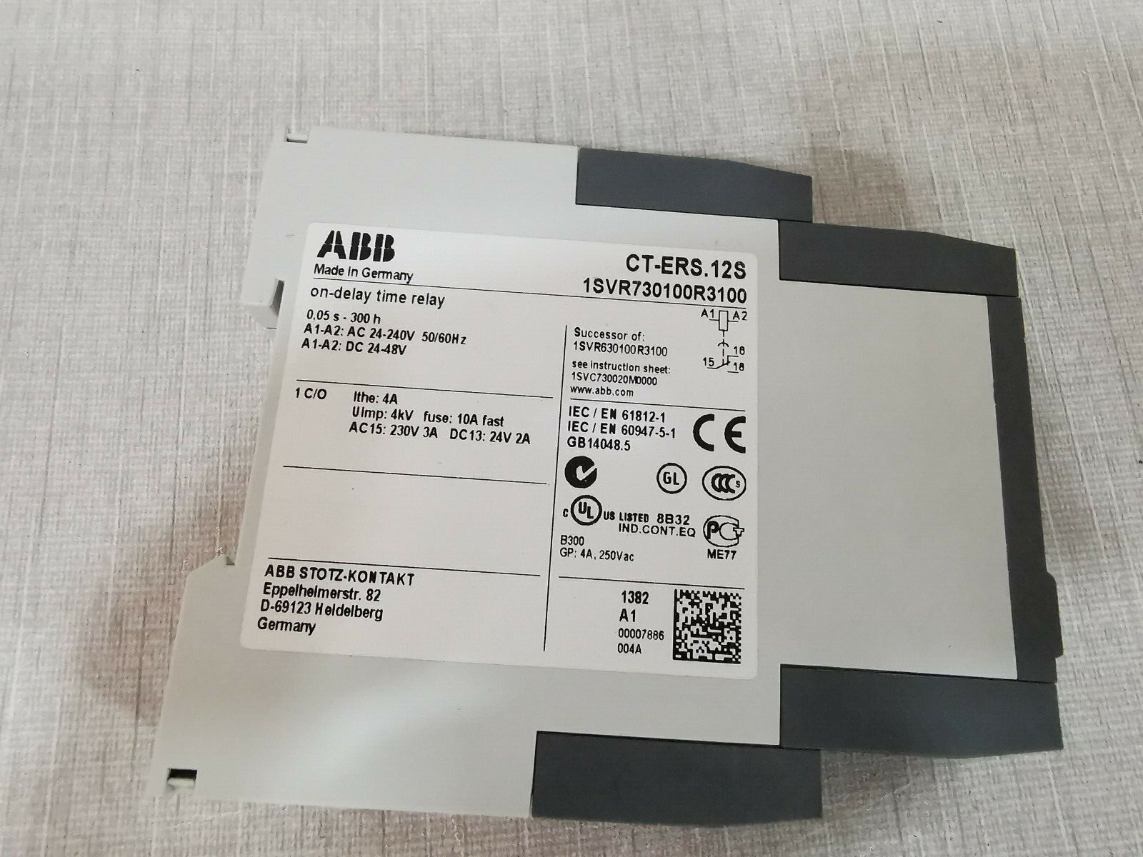 ABB 1SVR730100R3100 ABB CT-ERS.12S Time Relay 1SVR730100R3100 3