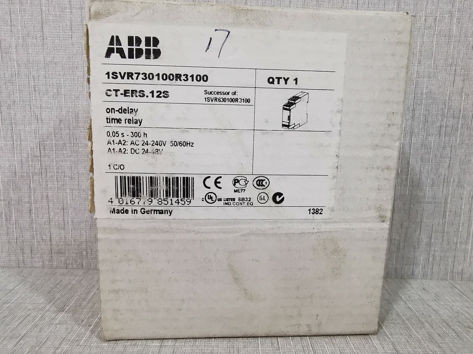 ABB CT-ERS.12S Time Relay 1SVR730100R3100