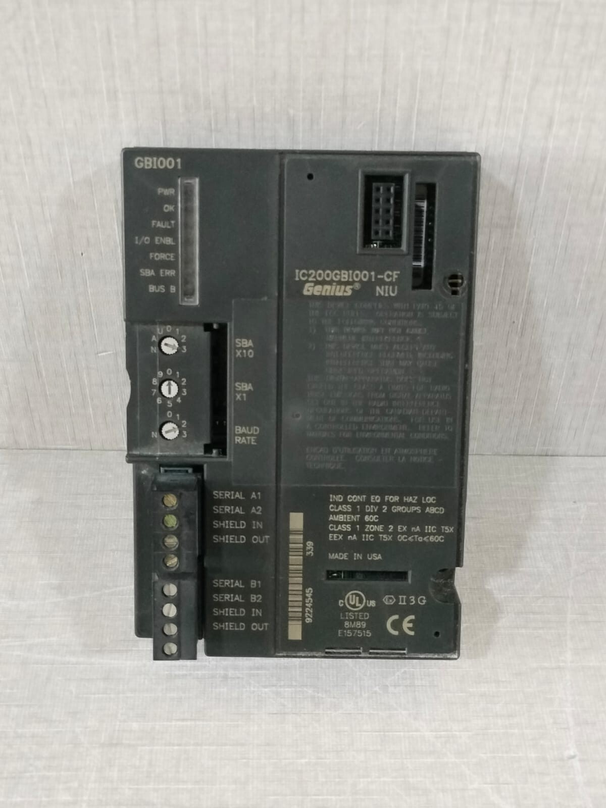 GE Fanuc IC200GBI001-CF GE Fanuc IC200GBI001-CF Genius Network Interface Unit 2