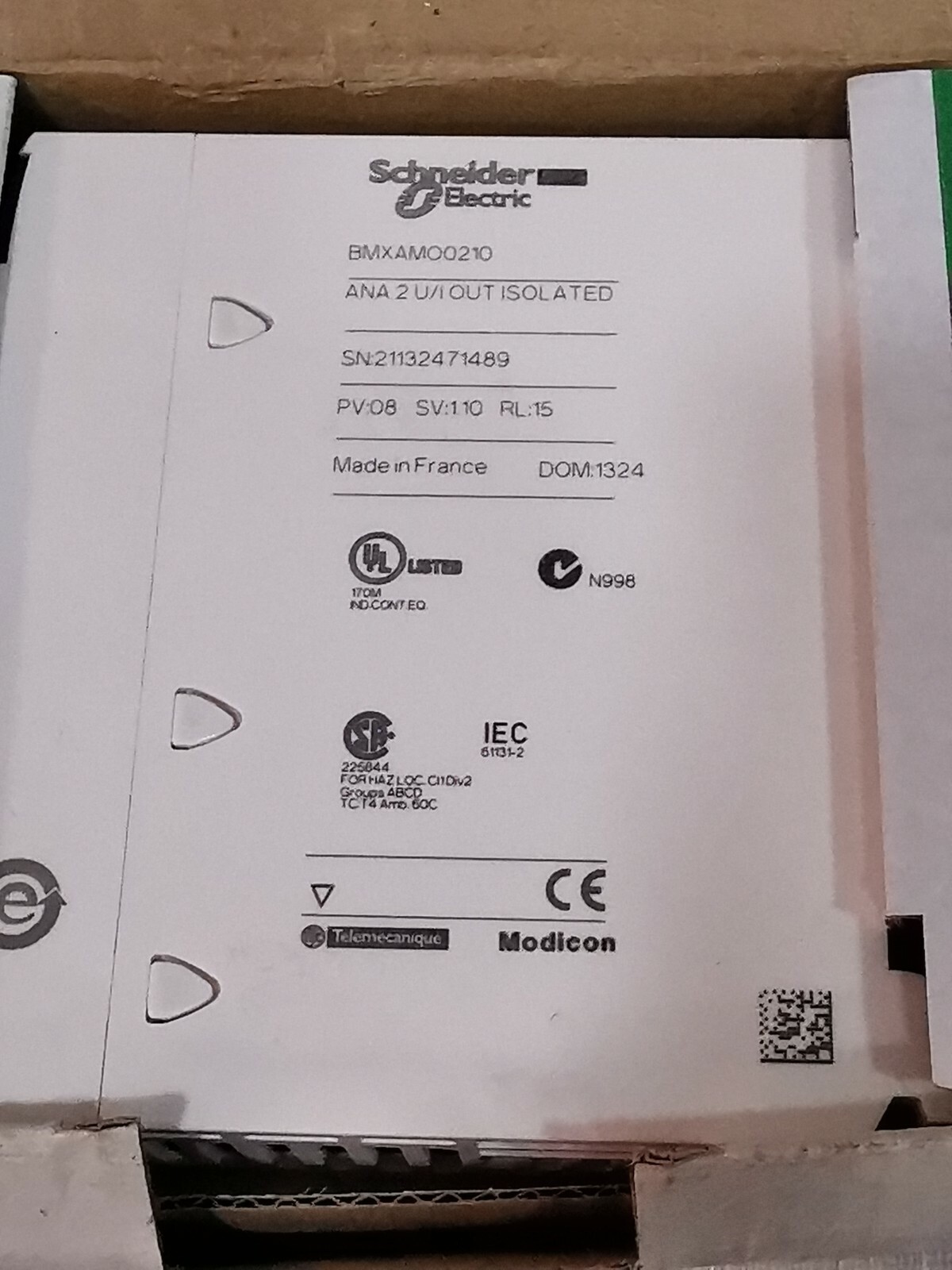 Schneider Electric BMXAMO0210 Schneider Electric BMXAMO0210 ANA 2 U/I OUT ISOLATED 3