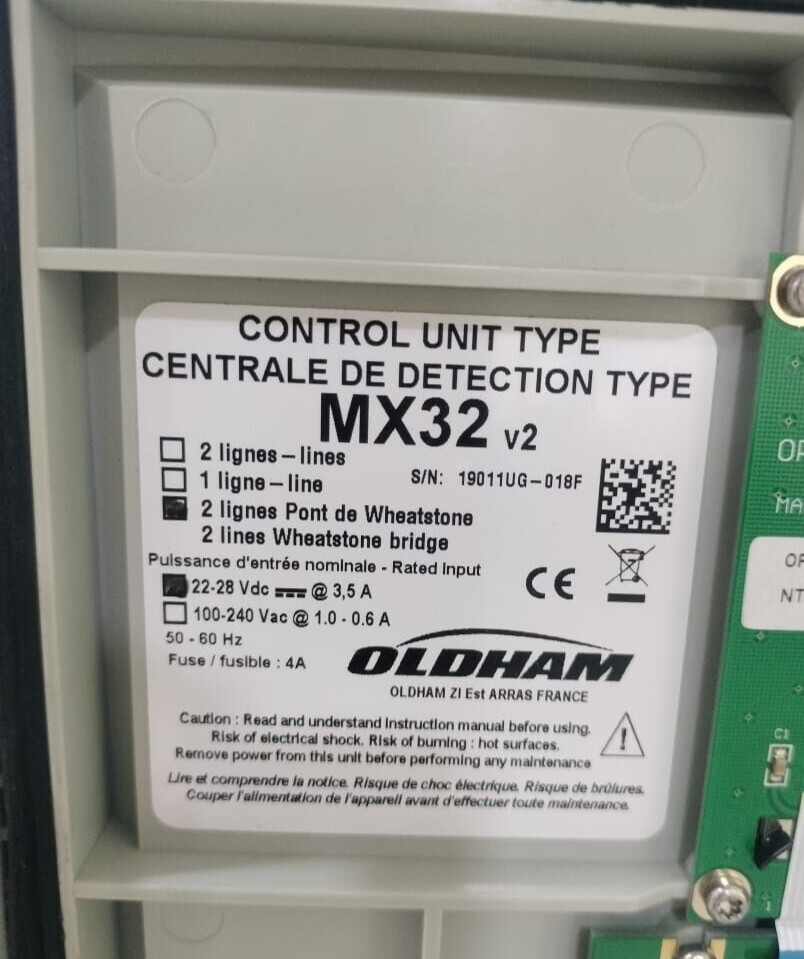 Oldham TYPE-22 OLDHAM MX32 GAS CONTROL UNIT TYPE 22-28VDC 3,5A 10