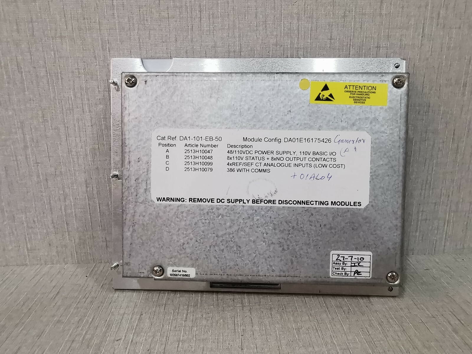 Siemens DA1-101-EB-50 SIEMENS DA1-101-EB-50 PROTECTION RELAY 6