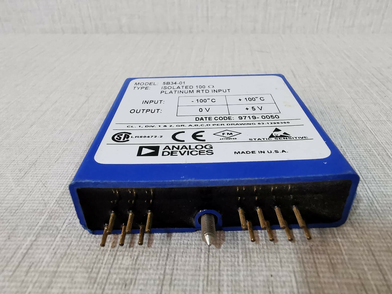 UNKNOWN 5B34 FM 5B34 ANALOG DEVICES ISOLATED 100 PLATINUM RTD INPUT 2