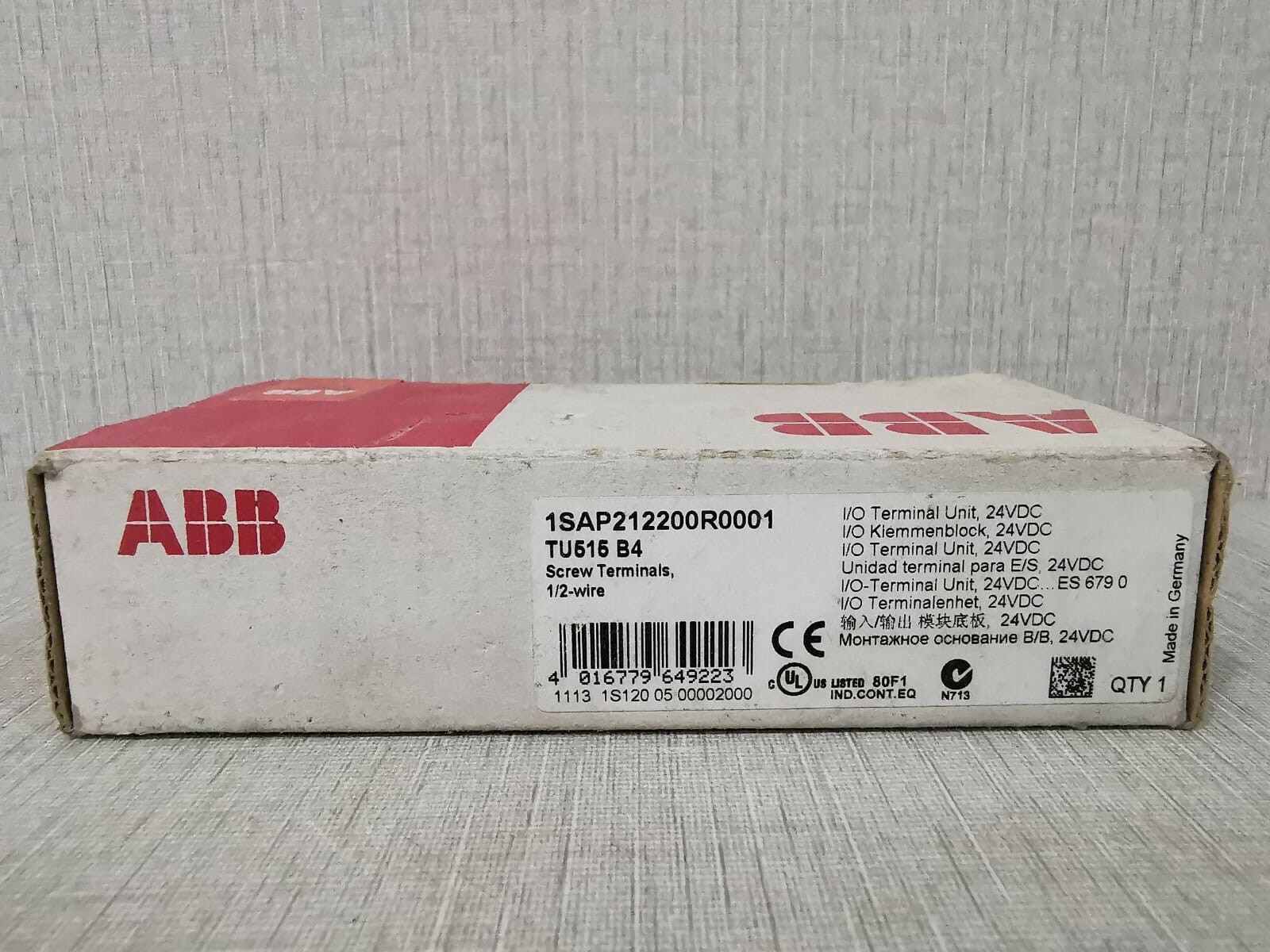 ABB 1SAP212200R0001 ABB TU515 B4 1SAP212200R0001 I/O TERMINAL UNIT 5