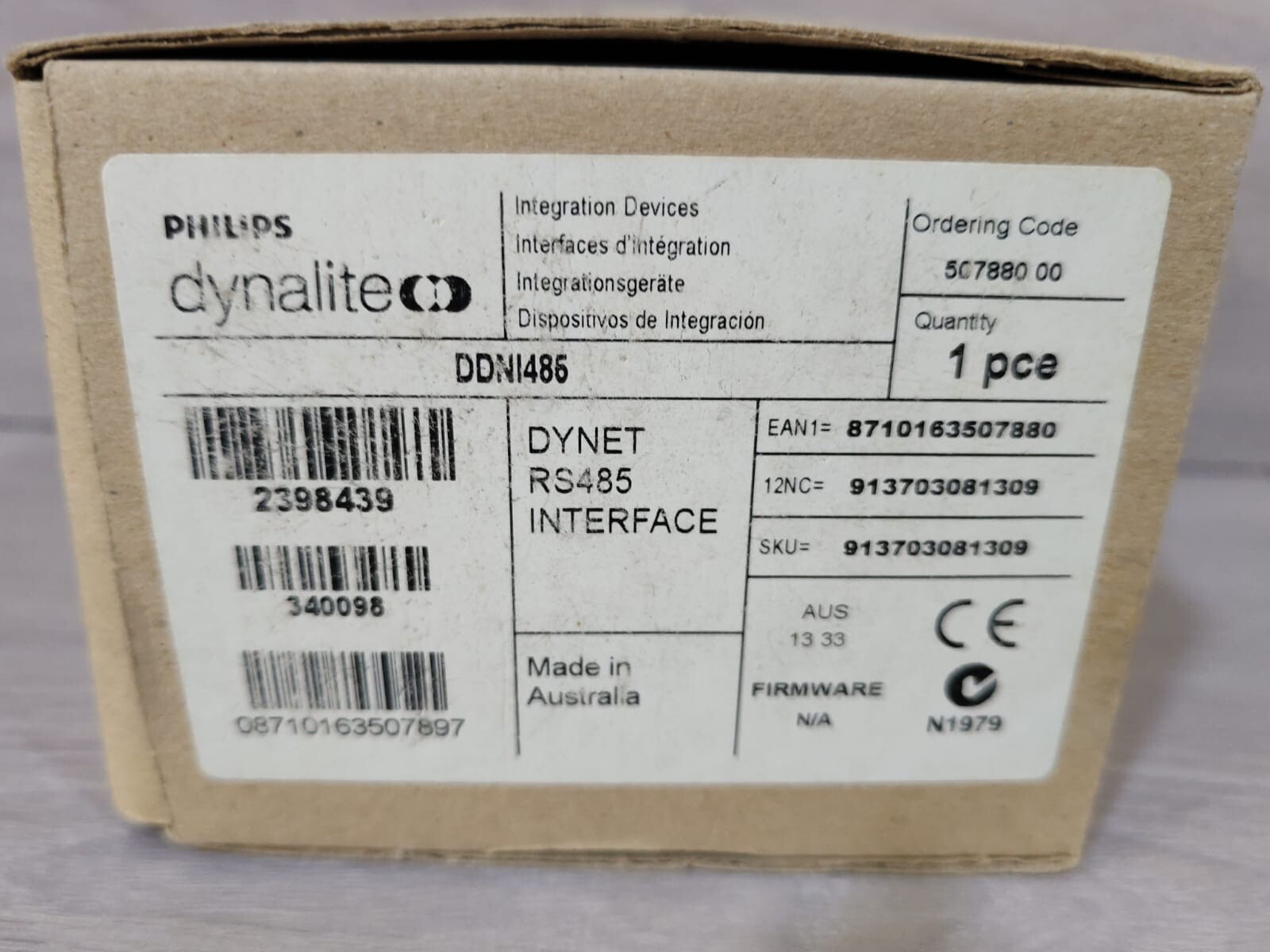 Philips Dynalite DDNI485 PHILIPS DYNALITE DDNI485 DYNET RS485 INTERFACE NETWORK ISOLATOR -WITH FHILTY BOX 9