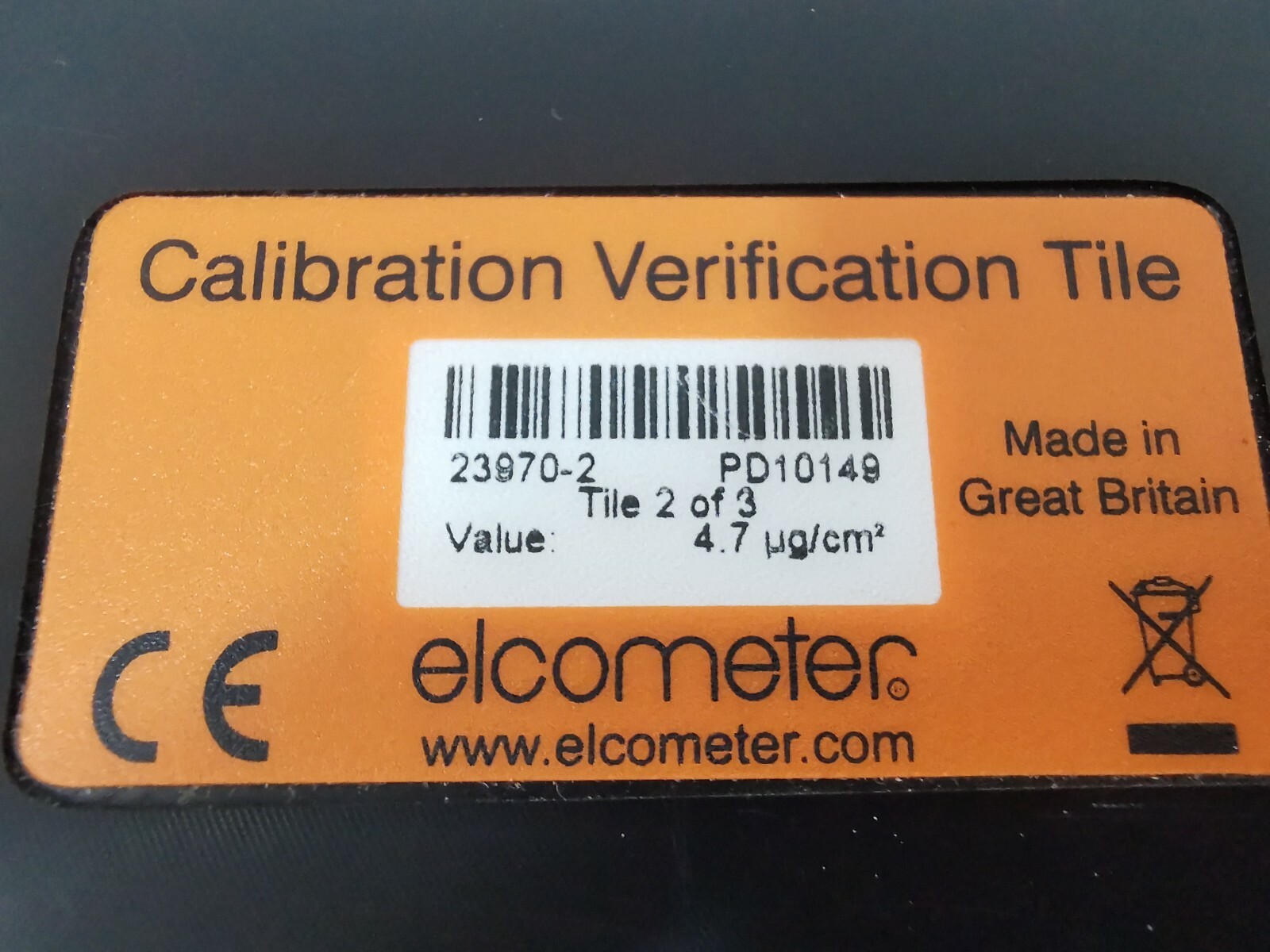 Elcometer ELCOMETER-130 CALIBRATION VERIFICATION TILES SET OF 2 FOR ELCOMETER 130 SALT CONTAMINATION 7