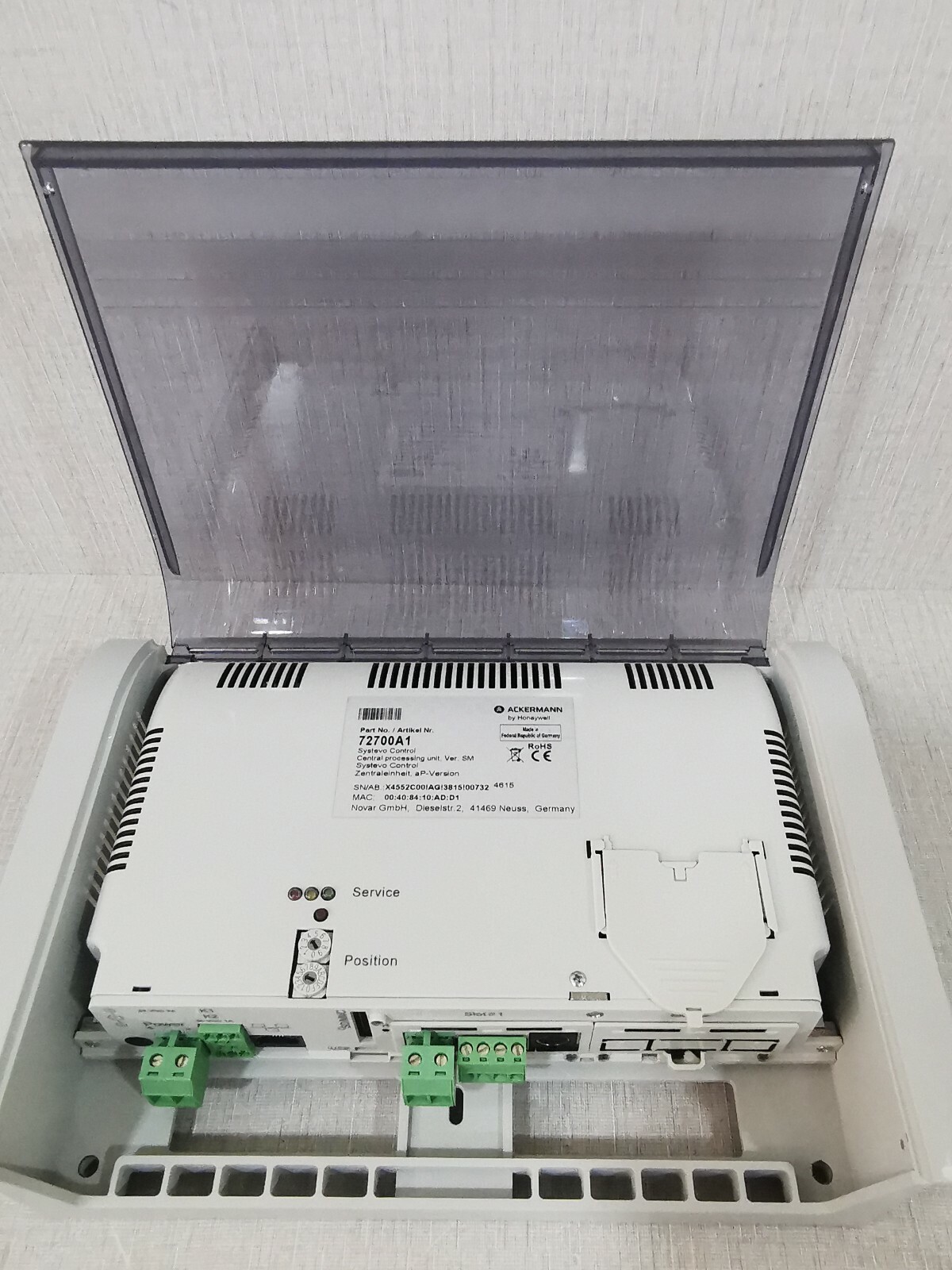 Honeywell 72700A1 ACKERMANN By Honeywell 72700A1 Systevo Control 2