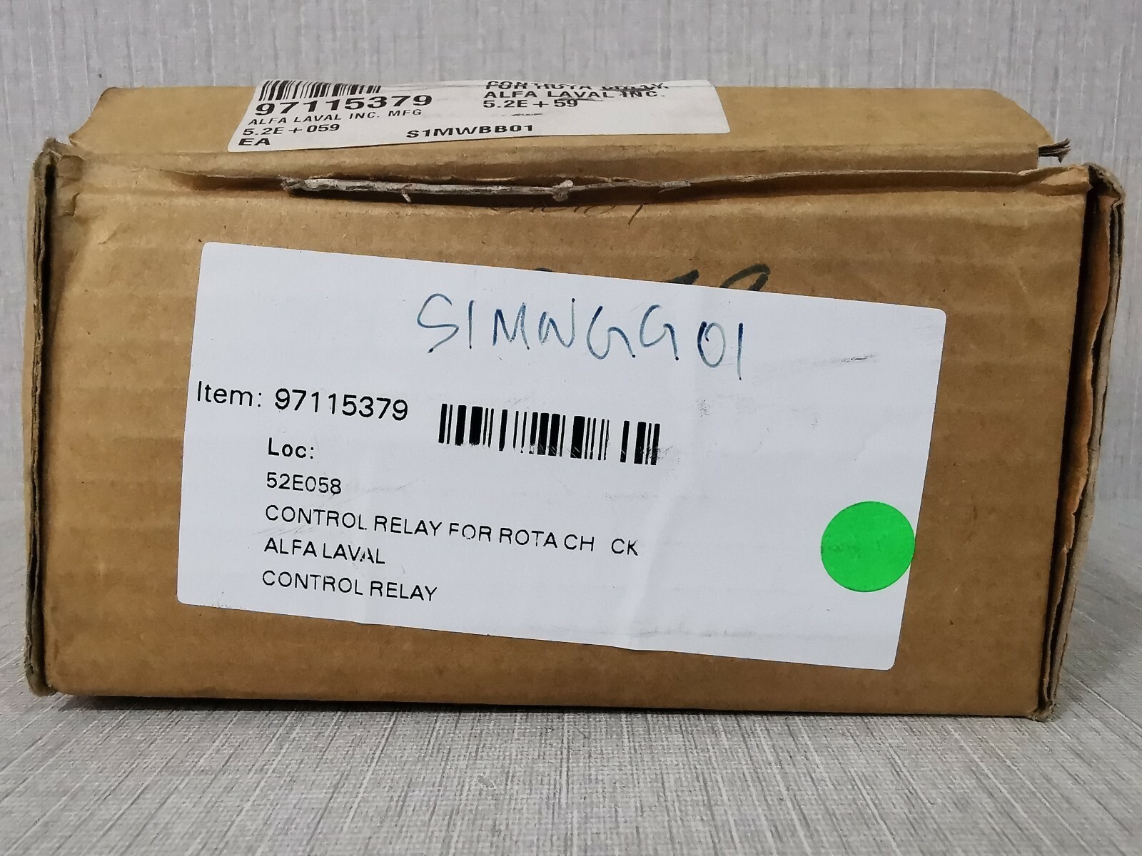 Alfa Laval ROTACHECK-RELAY-52E058 Alfa Laval ROTACHECK 52E058 CONTROL RELAY 2