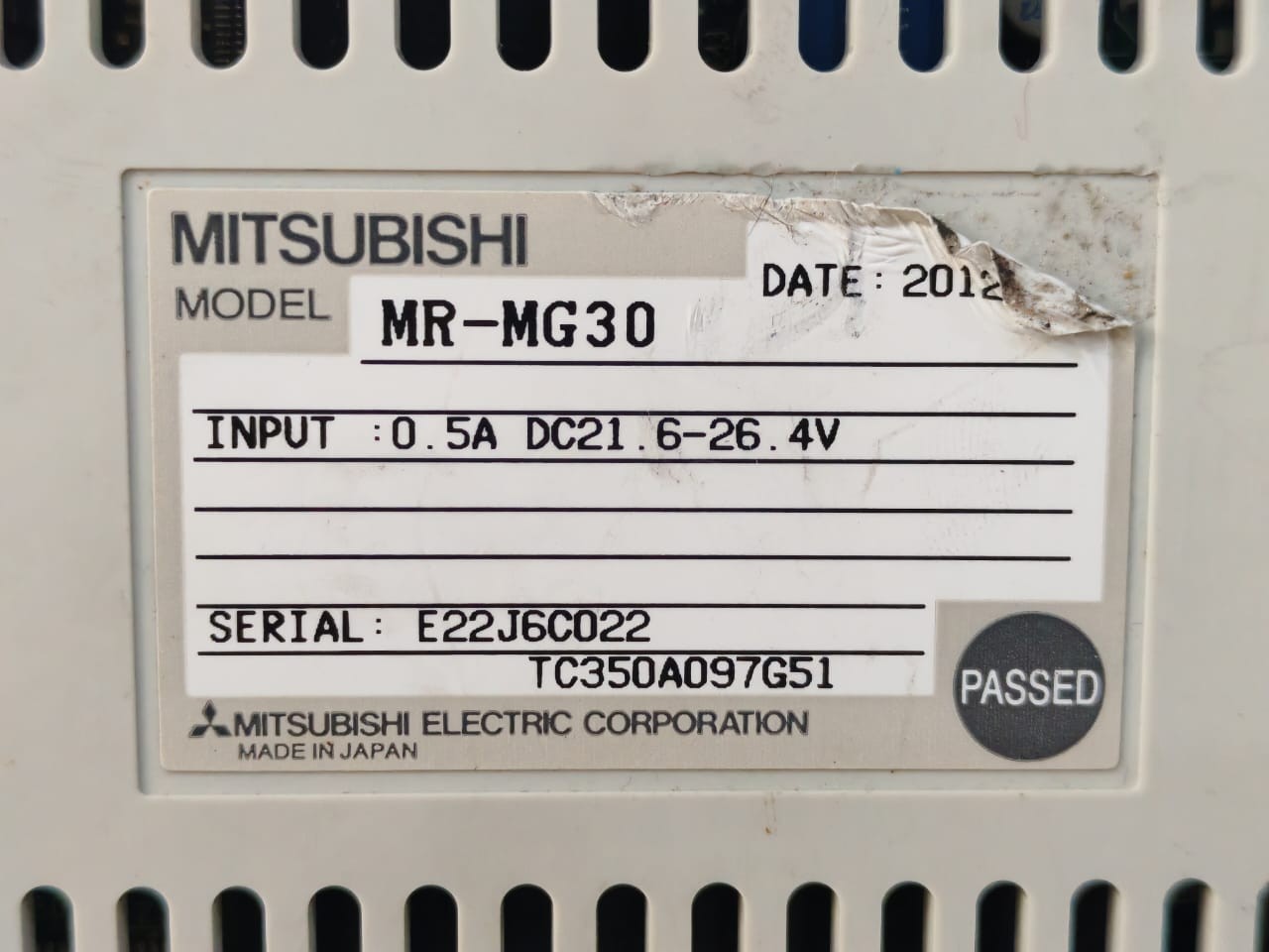Mitsubishi Electric MR-MG30 MITSUBISHI MR-MG30 SERVO DRIVE 4V 6