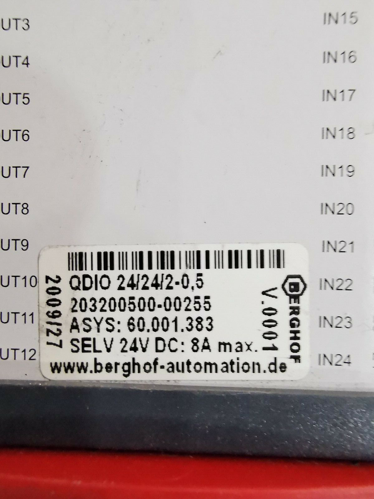 CANtrol 2C3800L00-LT CANtrol QDIO 24/24/2-0.5 PLC Controller 2C3800L00-LT 2