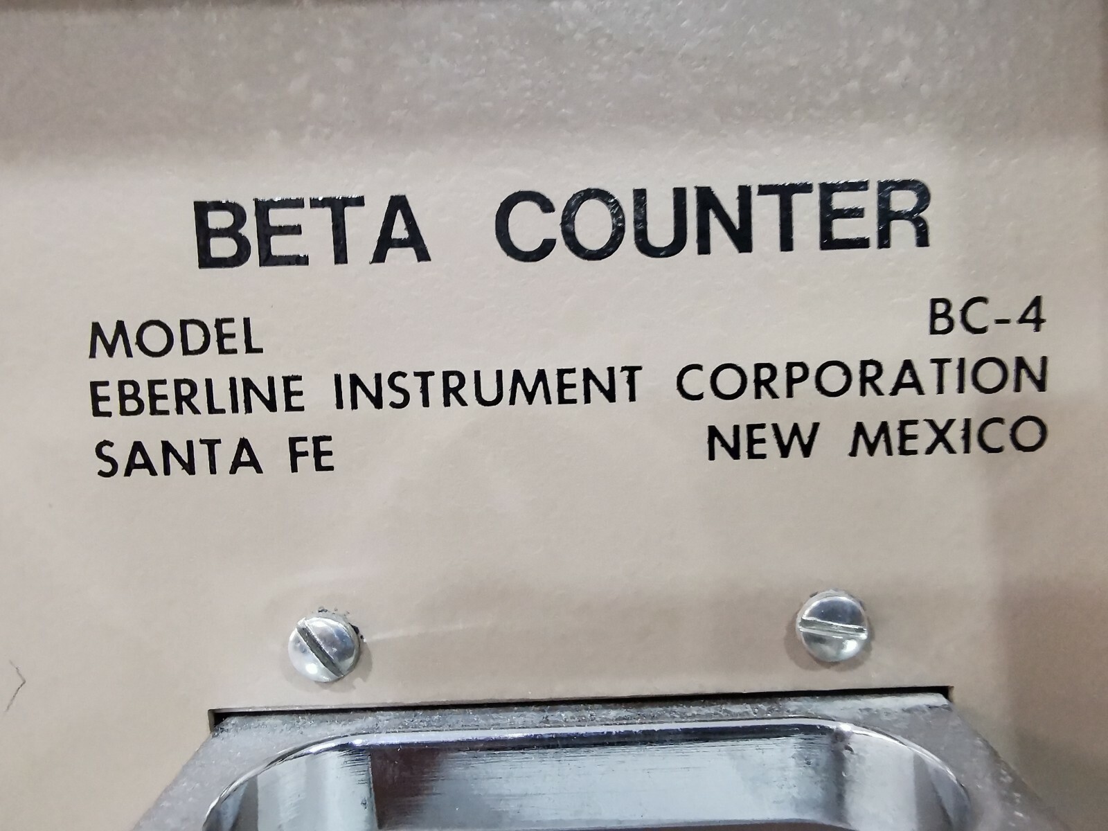 EBERLINE BC-4 EBERLINE BC-4 BETA COUNTER 2