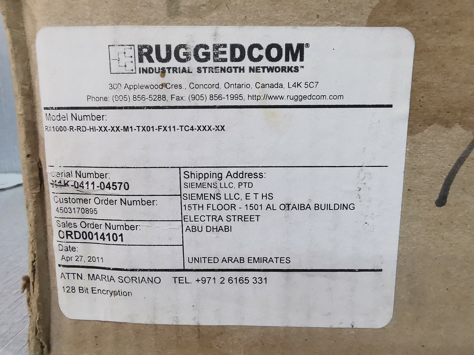 RUGGEDCOM RX1000-R-RD-HI-XX-XX-M1-TX01-FX11-TC4-XXX-XX RUGGEDCOM RX1000 RuggedRouter RX1000-R-RD-HI-XX-XX-M1-TX01-FX11-TC4-XXX-XX 3