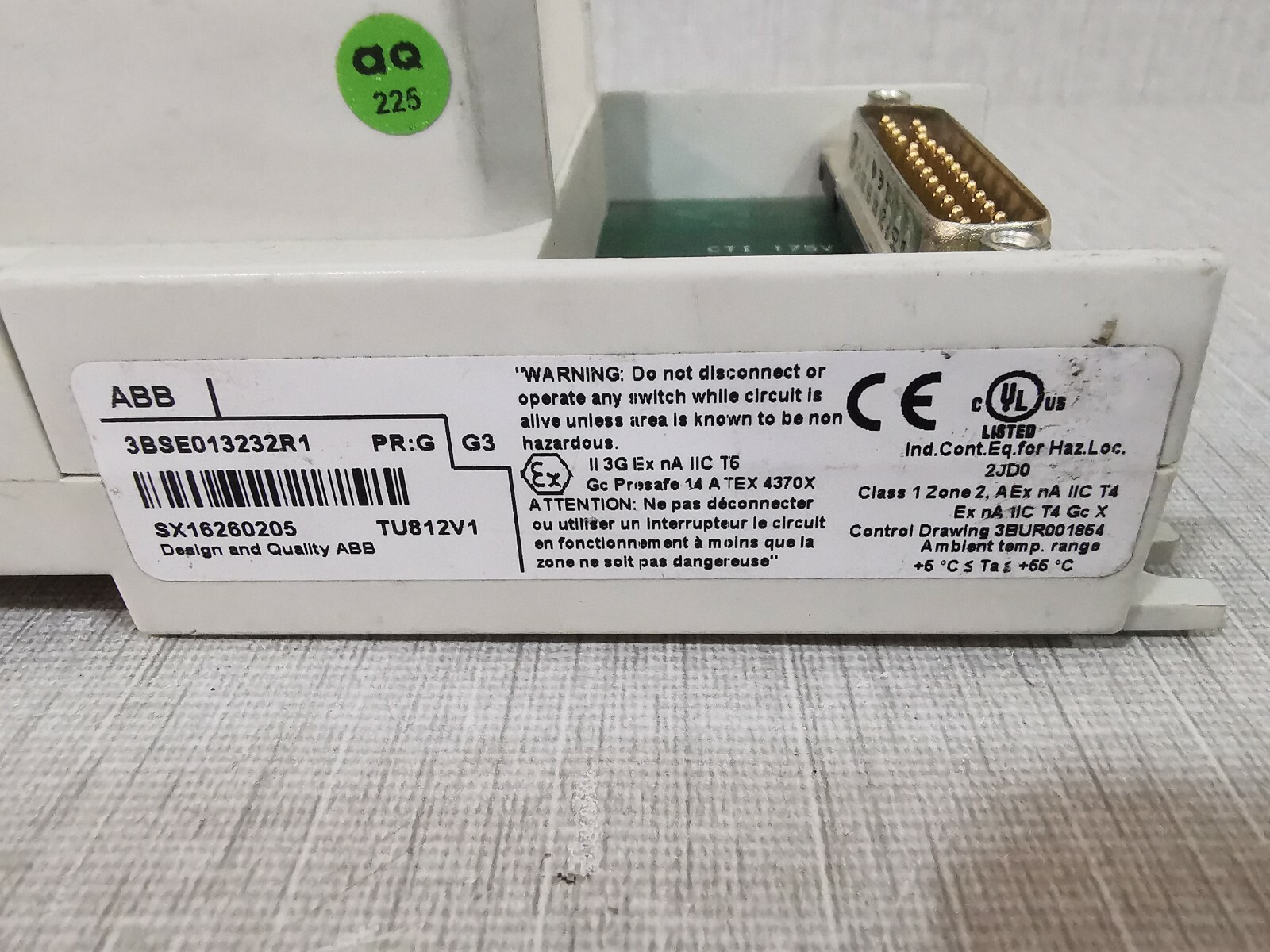ABB 3BSE013232R1 PR G ABB TU812V1 Base Unit 3BSE013232R1 PR G 2