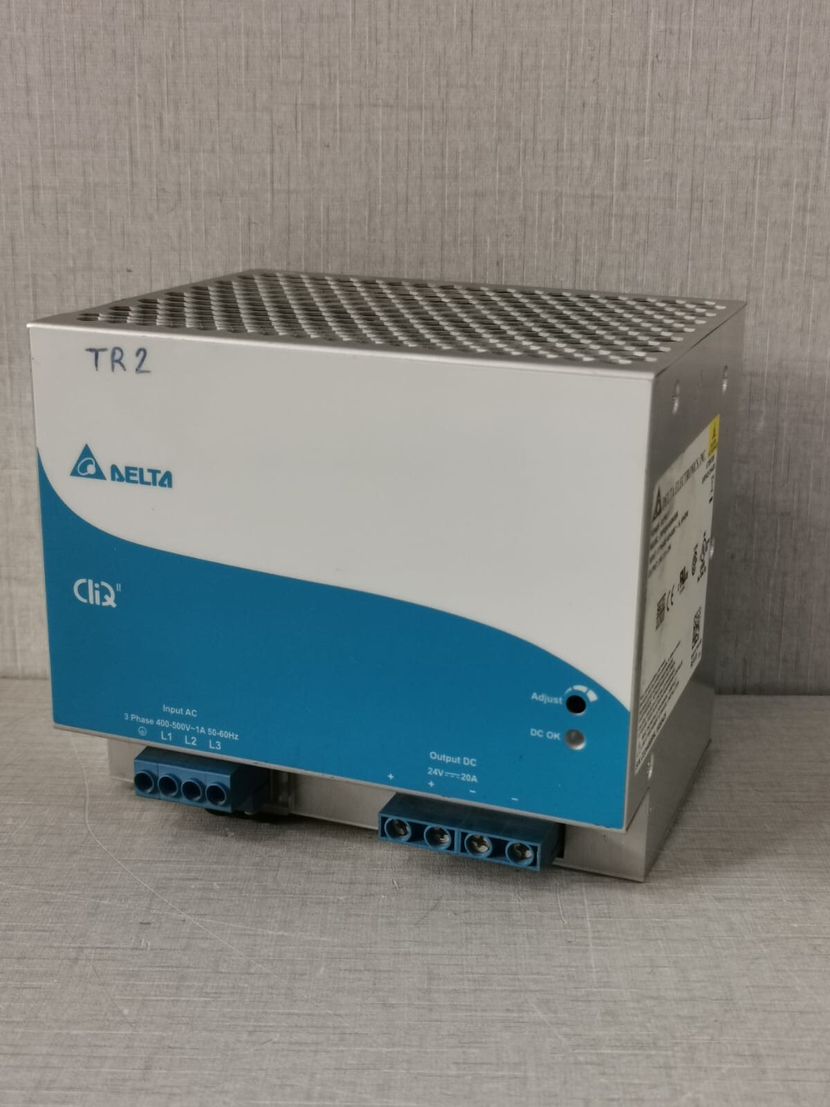 Delta DRP024V480W3BN Delta DRP024V480W3BN POWER SUPPLY 3PHASE 400-500V-1A 50-60Hz 3
