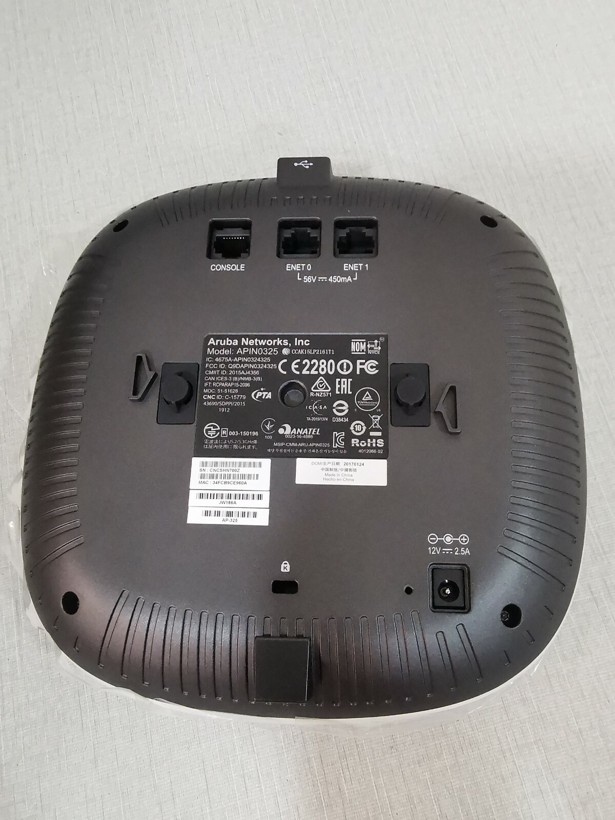 ARUBA NETWORKS APIN0325 ARUBA NETWORKS APIN0325 WIRELESS ACCESS POINT 6