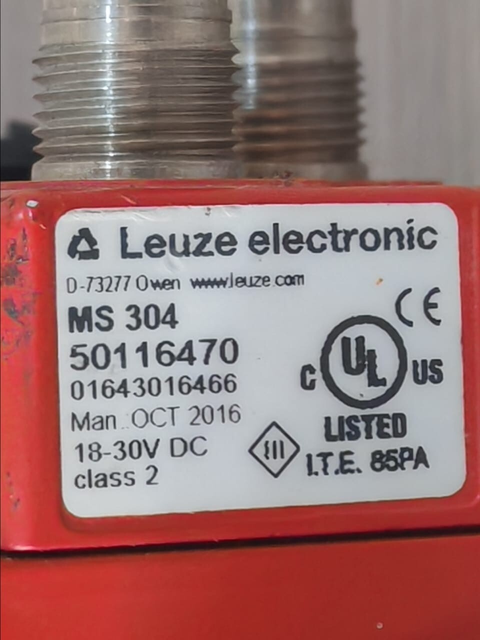Leuze OF-100 LEUZE ELECTRONIC BCL 304i OF 100 BARCODE READER 50116320 WITH MS 304 CONNECTOR 3