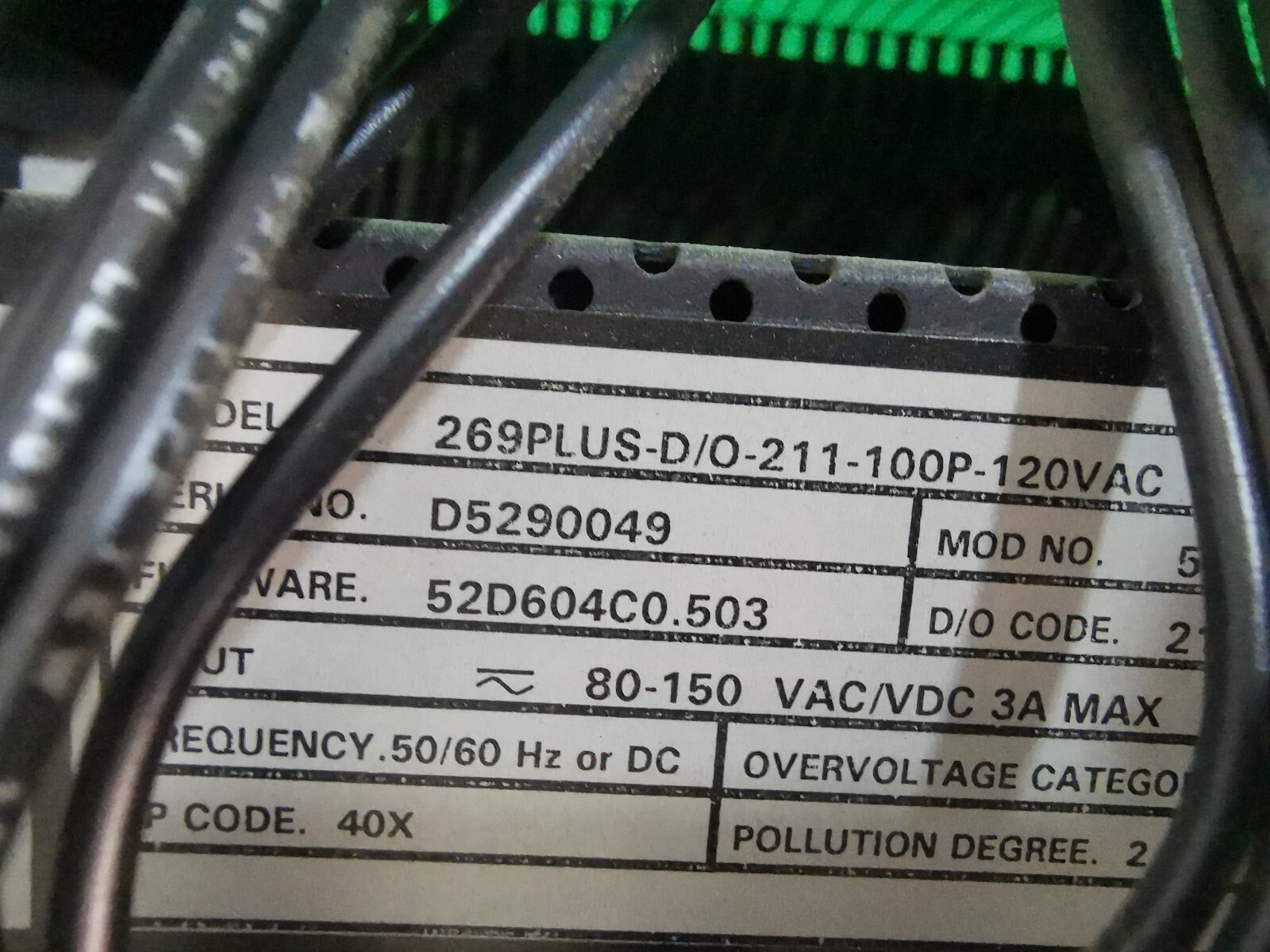 Multilin 269PLUS-D/O-211-100P-120VAC Multilin 269 PLUS APX 79100 MOTOR MANAGEMENT RELAY 269PLUS-D/O-211-100P-120VAC 4