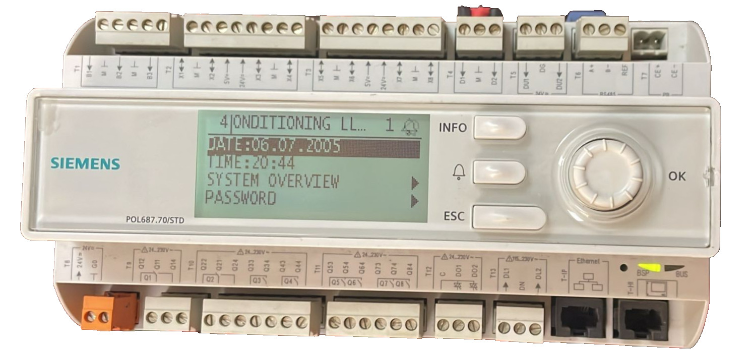 SIEMENS POL687.70/STD OS V9.22.00 Programmable Controller 24VAC