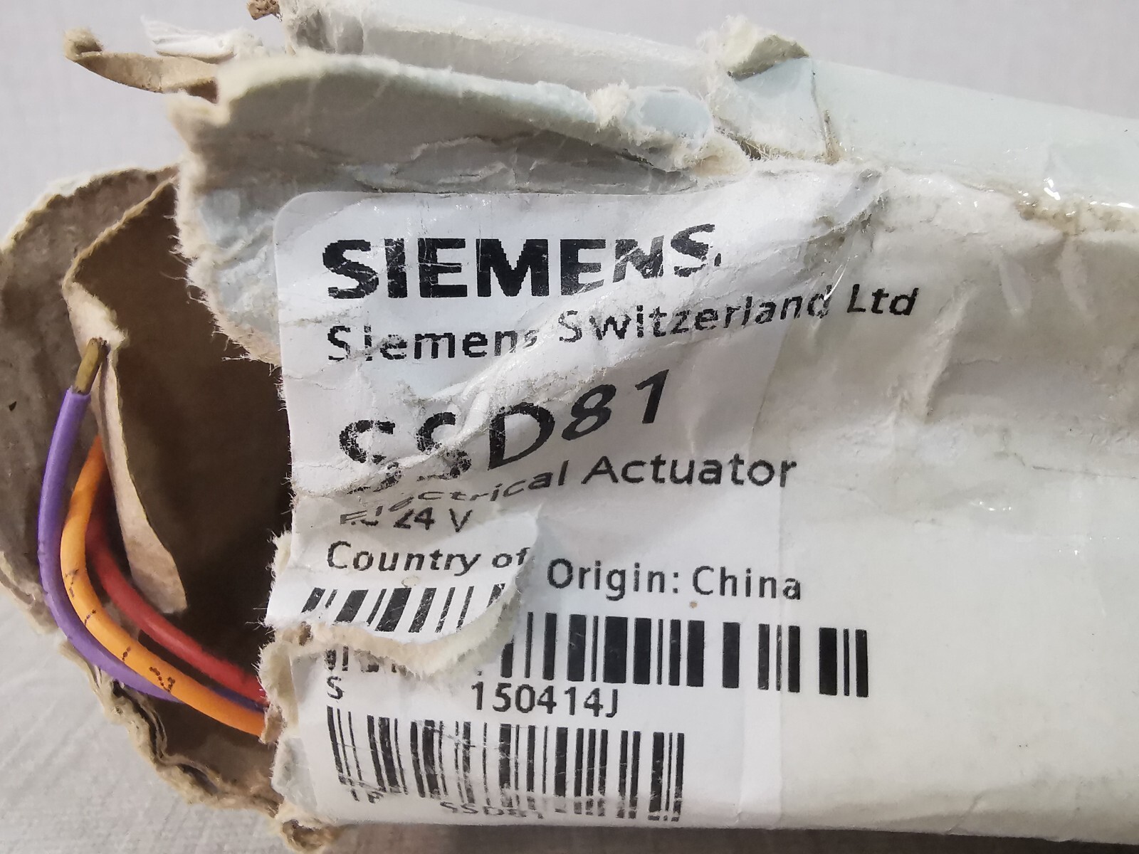 Siemens FHP2B04 / FHP2 / F2H** SIEMENS Acvatix SSD81 Electrical Actuator AC 24V 50/60HZ 7