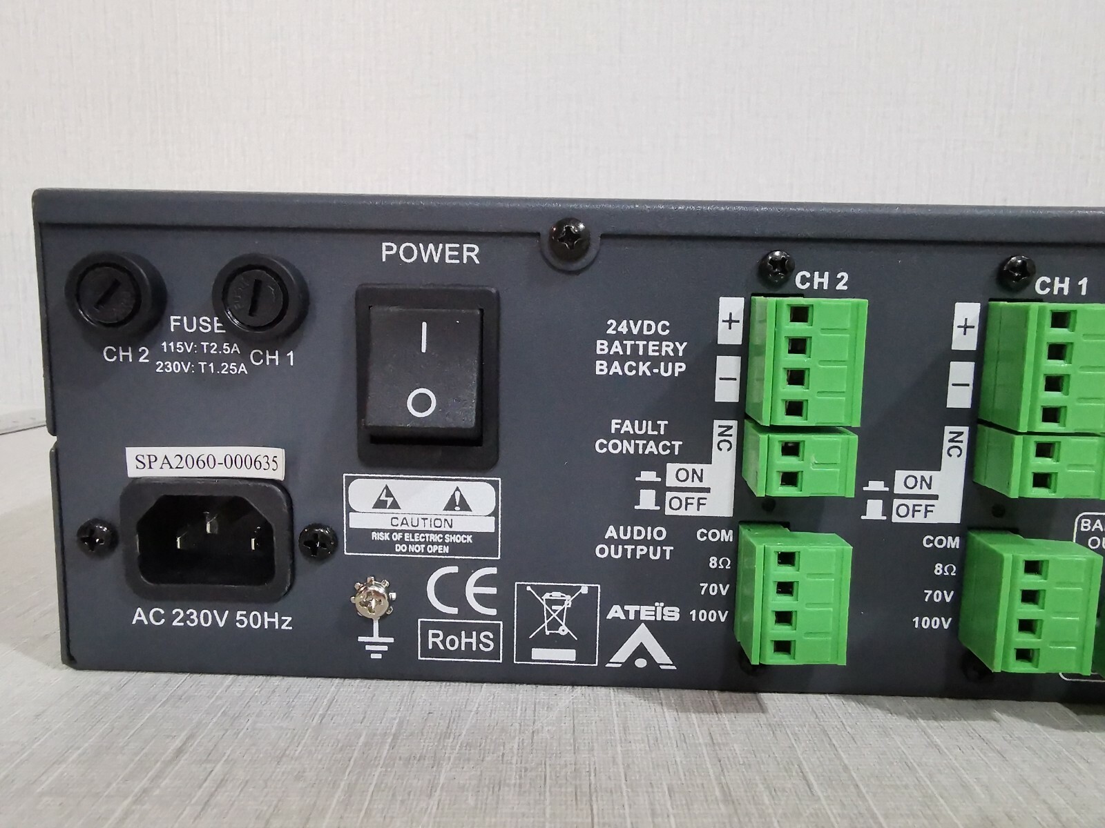 ATEIS SPA-2060 ATEIS SPA-2060 POWER AMPLIFIER 2