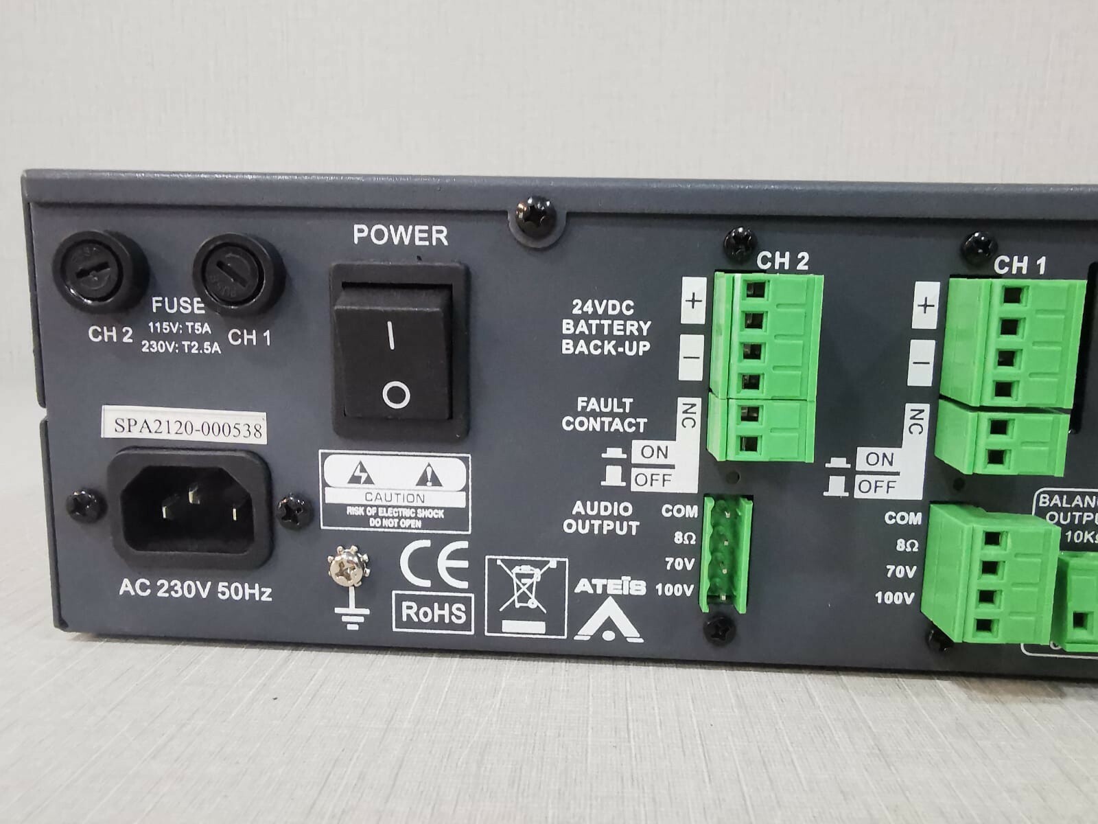 ATEIS SPA-2120 ATEIS SPA-2120 POWER AMPLIFIER 7