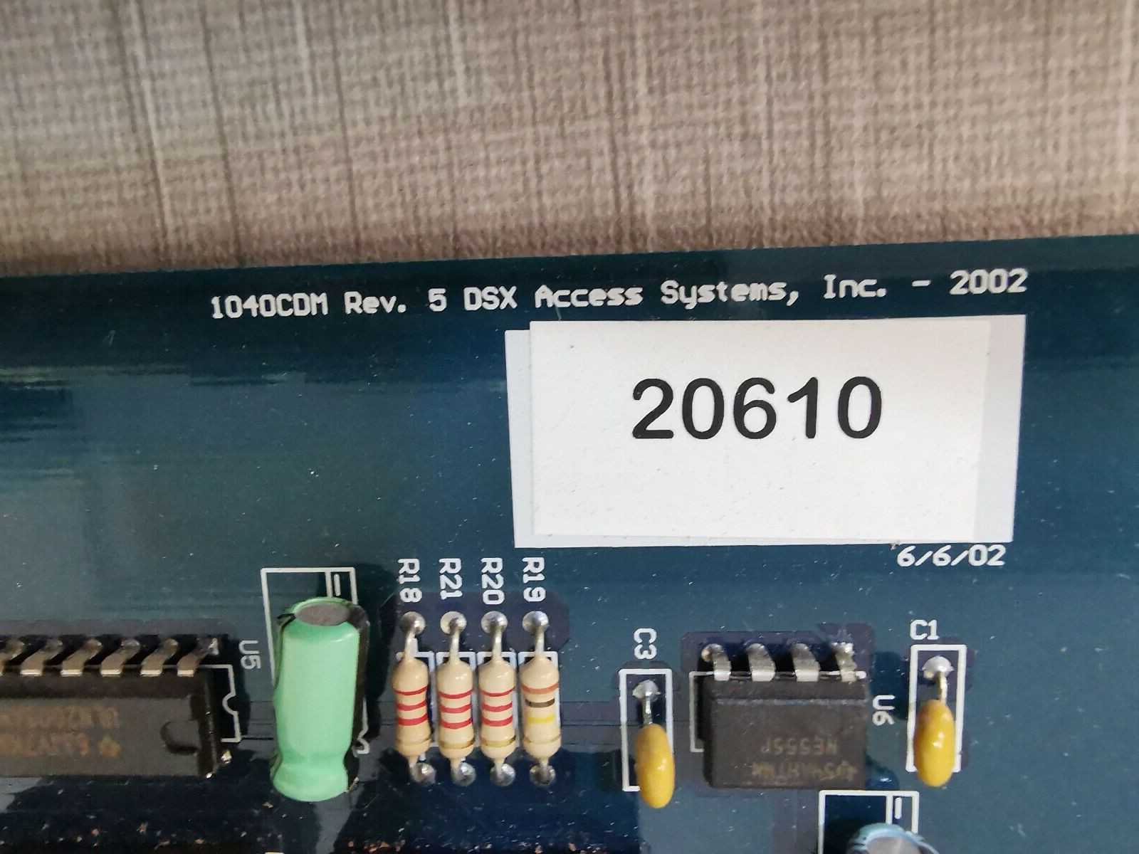 DSX DSX-1040CDM DSX DSX-1040CDM Access Control Unit Subassembly 4
