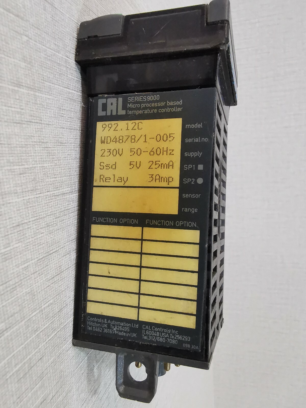 CAL 992.12C CAL 9900 MICRO PROCESSOR BASE TEMPERATURE CONTROLLER 992.12C 4
