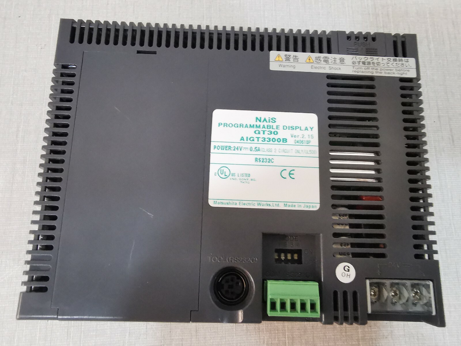 NAIS AIGT3300B NAIS GT30 PROGRAMMABLE DISPLAY AIGT3300B 3