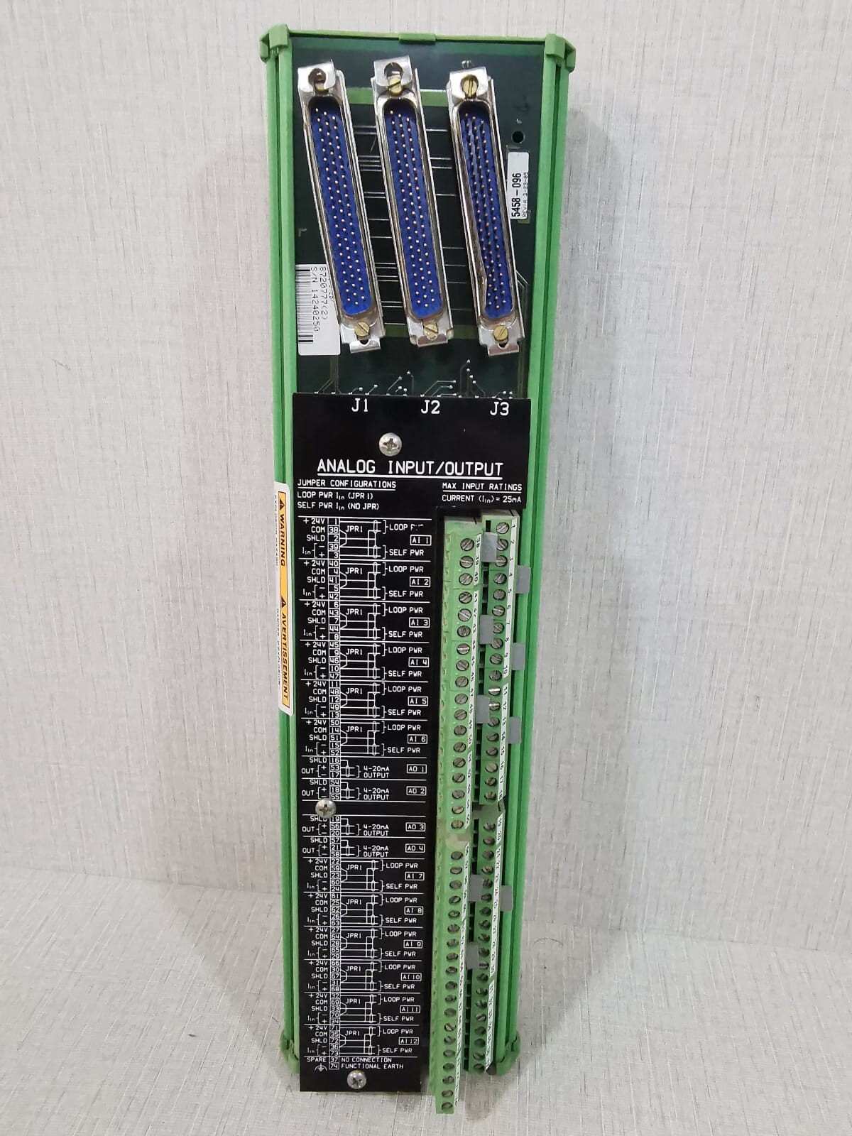 WOODWARD 5501-372 REV B HIGH DENSITY ANALOG I/O TRIPLEX MODULE
