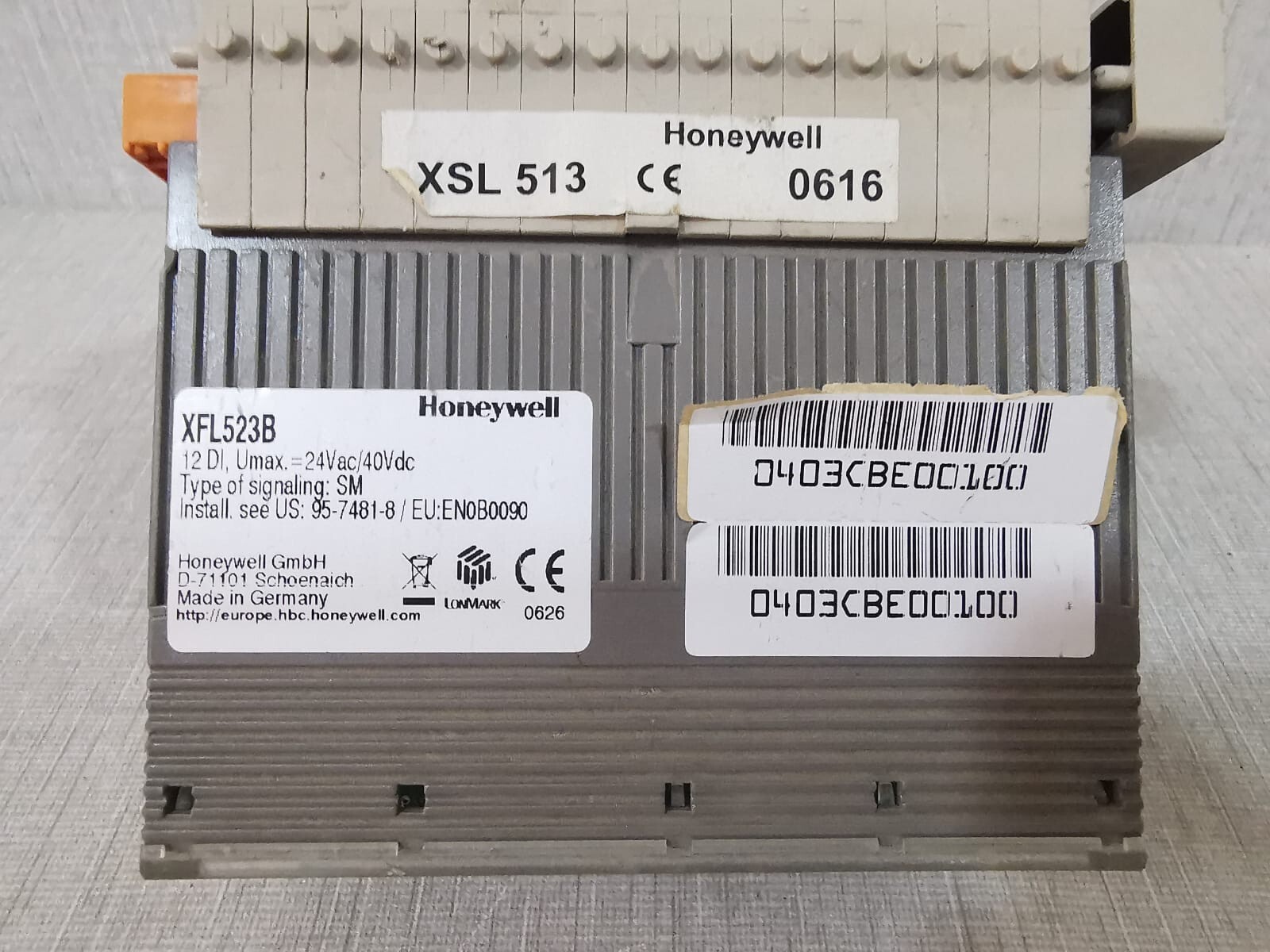 Honeywell XSL-513 HONEYWELL XFL523B / XSL 513 INPUT MODULE & TERMINAL BLOCK 3