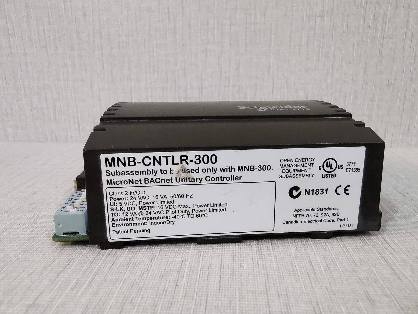 Schneider Electric MNB-300 Schneider Electric MNB-CNTLR-300 TAC I/A Series MNB 300 5
