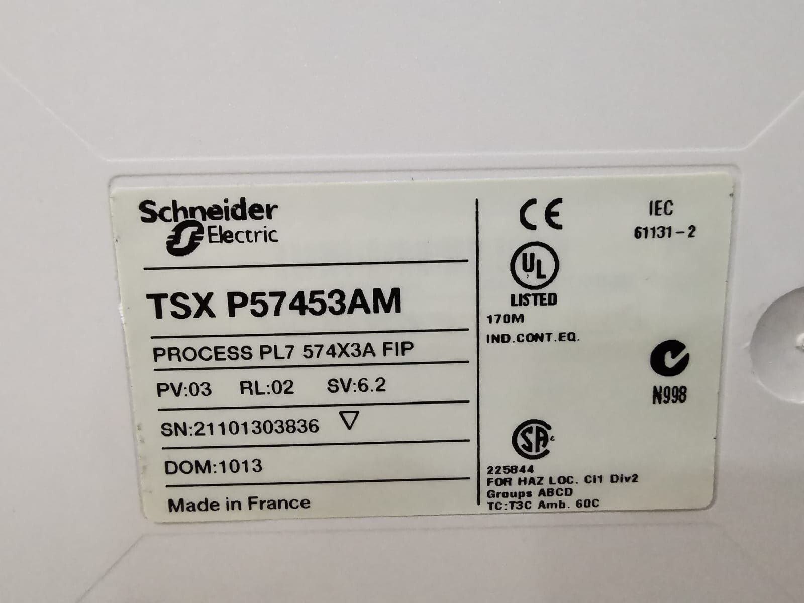 Schneider Electric P57453AM Schneider Electric TSX P57453AM Processor Module TSX P57453A 2