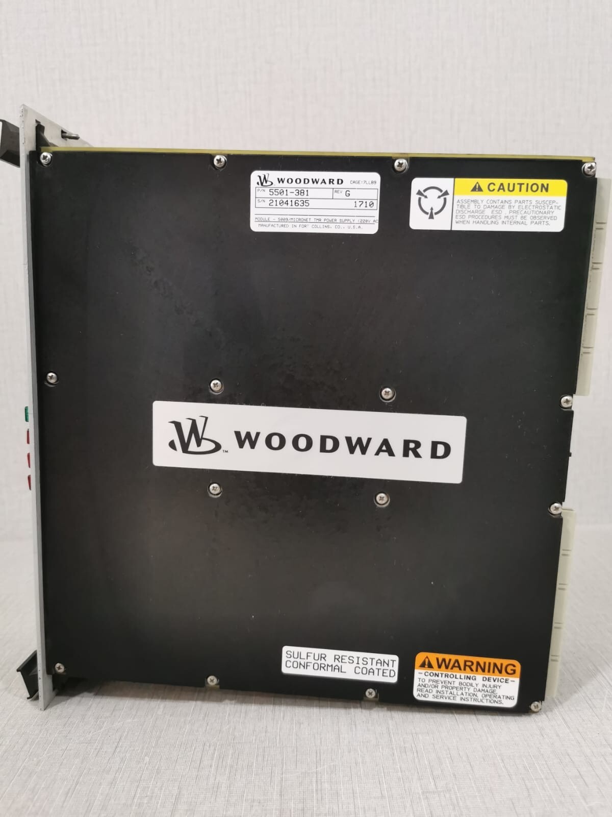 Woodward VOLT-5009 5009/TMR WOODWARD 5501-381 REV. G MicroNet TMR Power Supply 5009TMR 220 VOLT 3