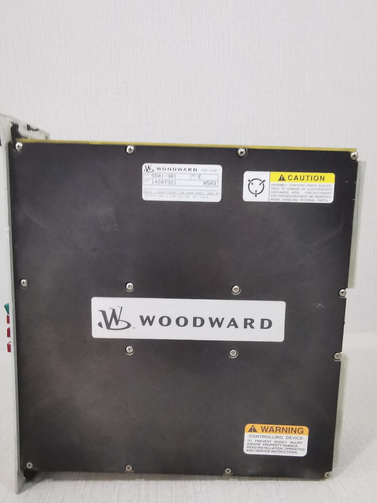 Woodward 5501-381 5009/TMR WOODWARD 5501-381 REV. E MicroNet TMR Power Supply 5009TMR 220 VOLT 4