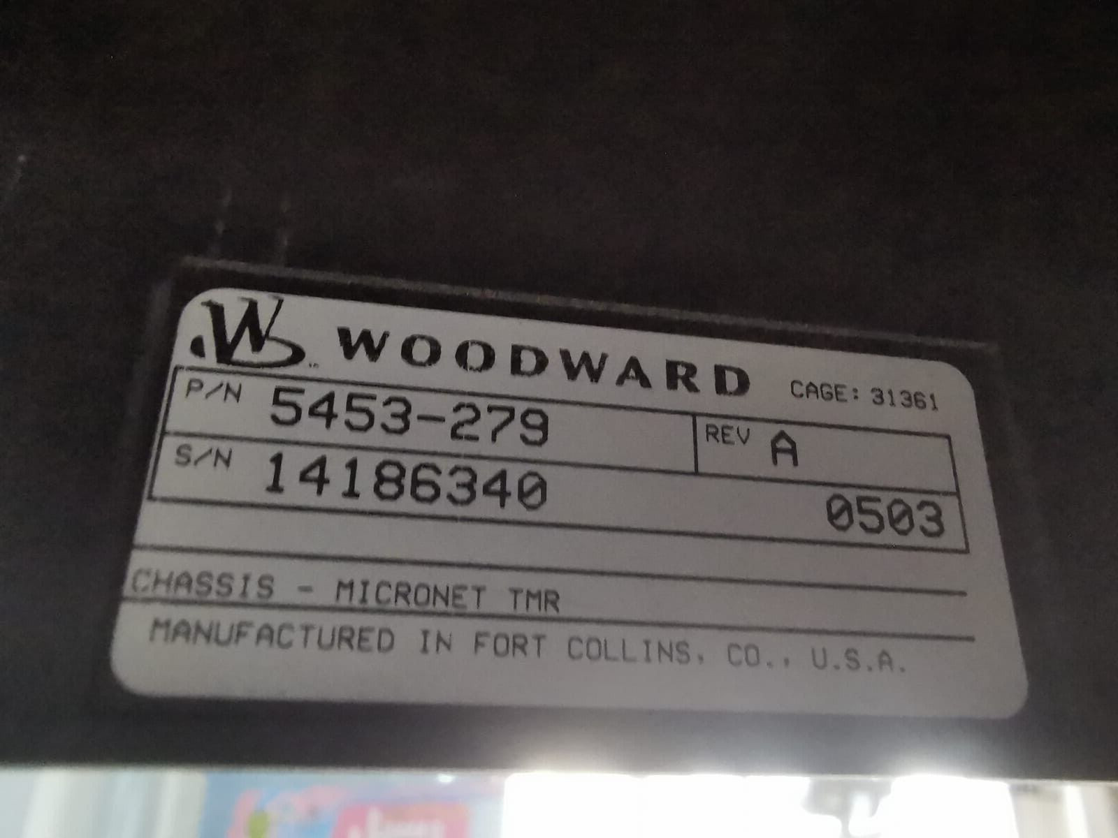 Woodward NEW-5453 WOODWARD 8301-339 REV 5453-279 RACK 5