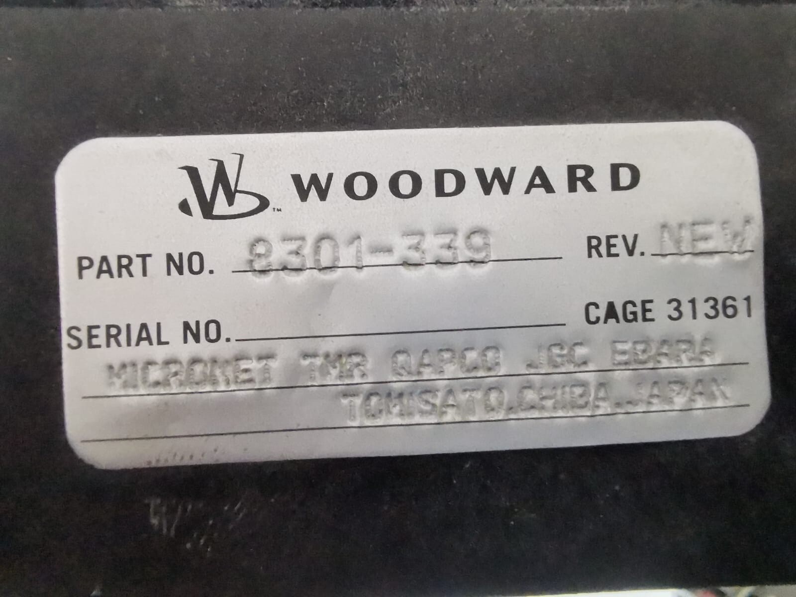 Woodward NEW-5453 WOODWARD 8301-339 REV 5453-279 RACK 6