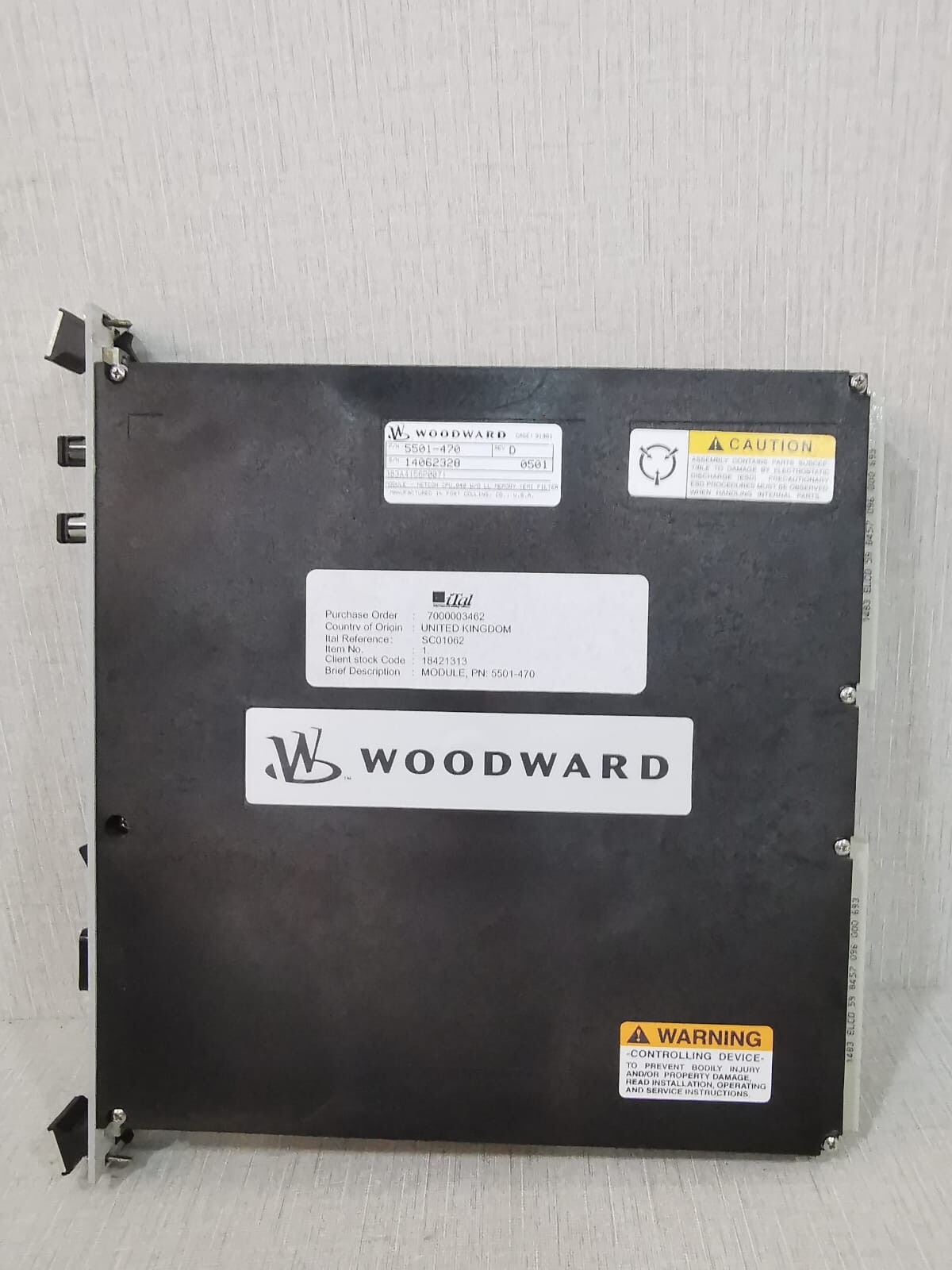 Woodward 5501-470 WOODWARD 5501-470 REV D NETCON CPU_040 W/O LL MEMORY 2