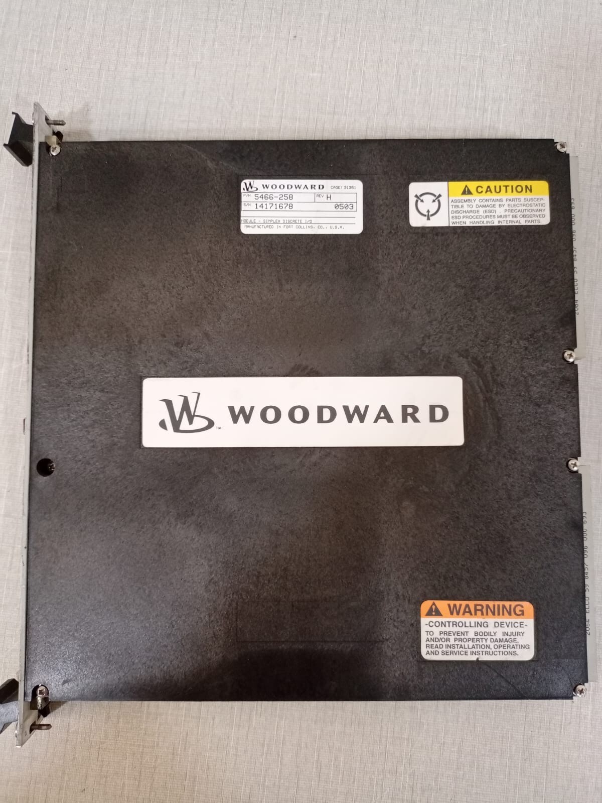 Woodward 5466-258 REV H WOODWARD 5466-258 REV H SIMPLEX DISCRETE I/O MODULE 4
