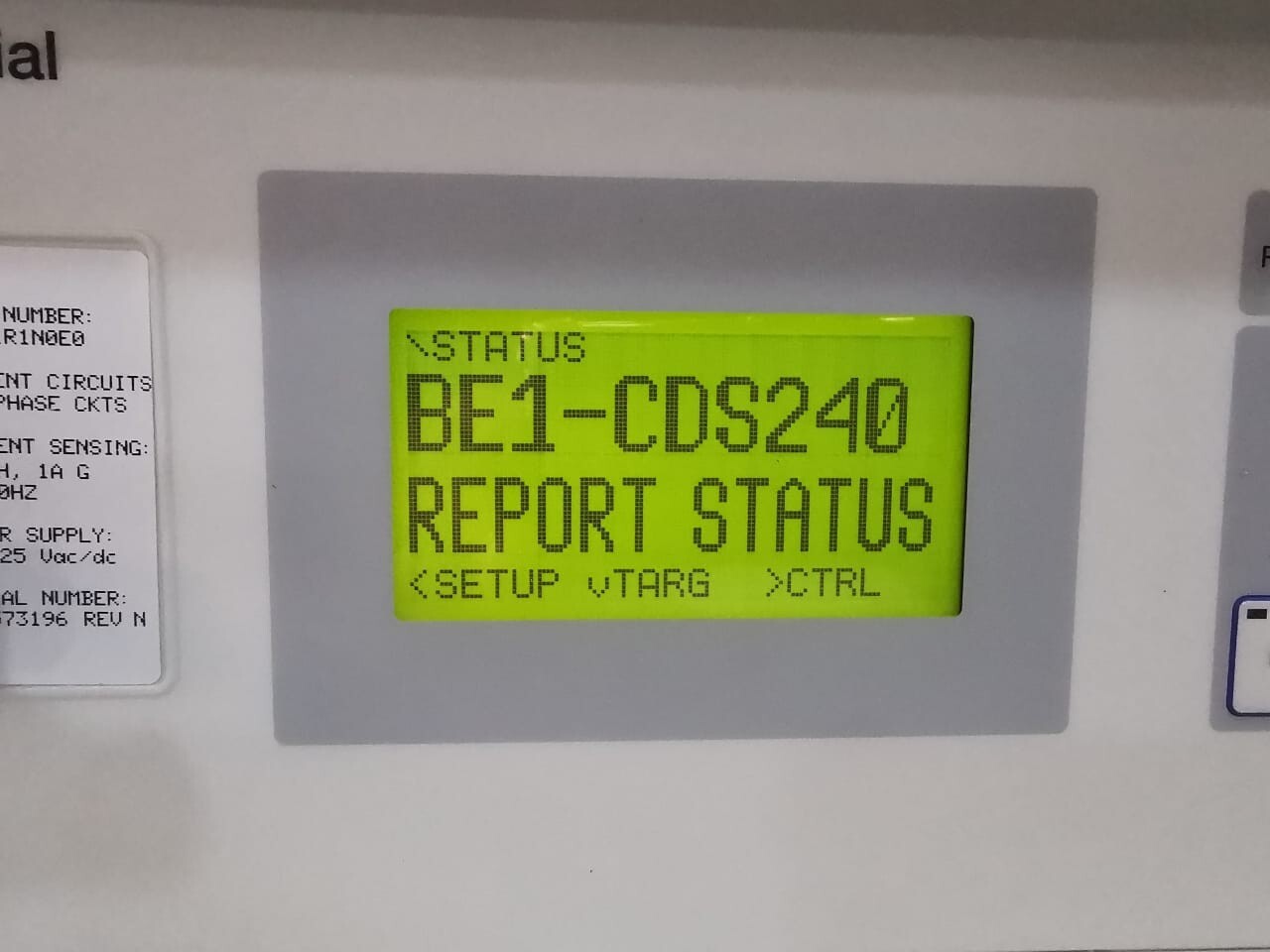 Basler BE1-CDS240 Basler BE1-CDS240 CURRENT DIFFERENTIAL SYSTEM 48/ 125 Vac /Dc 3